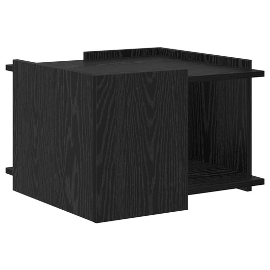 Salontafel Zwart eiken 50,5 x 50 x 33 cm Bewerkt hout is nu te koop bij PeponiXL, paradijselijk wonen!