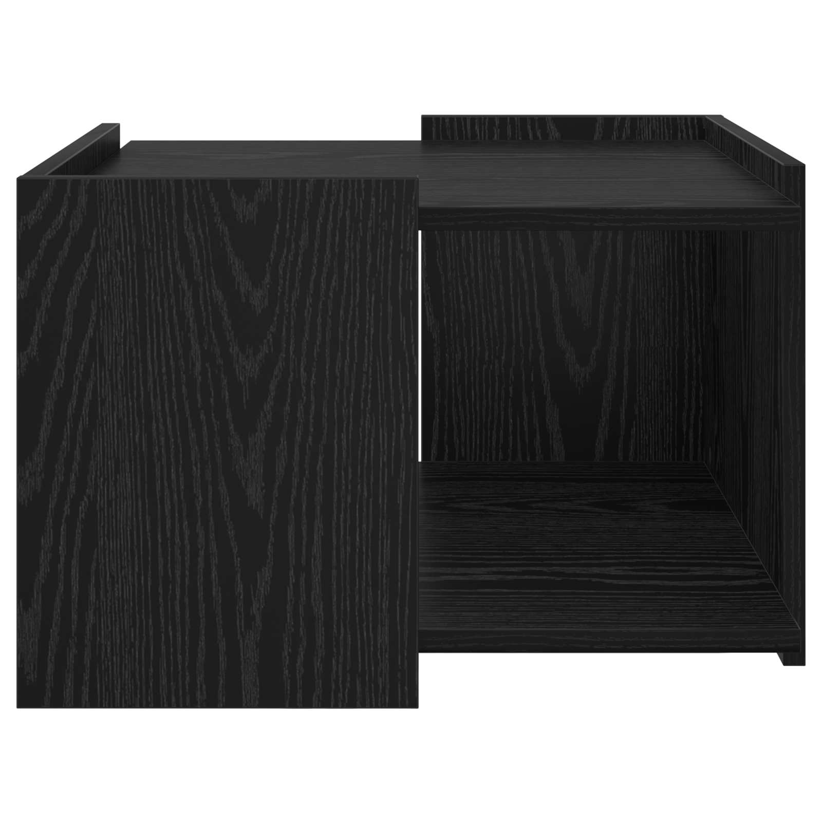 Salontafel Zwart eiken 50,5 x 50 x 33 cm Bewerkt hout is nu te koop bij PeponiXL, paradijselijk wonen!