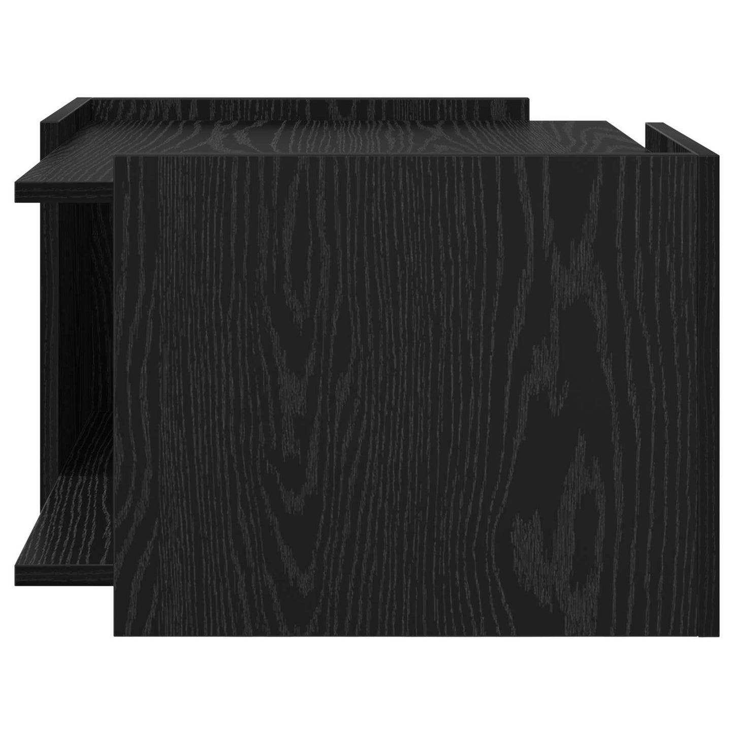 Salontafel Zwart eiken 50,5 x 50 x 33 cm Bewerkt hout is nu te koop bij PeponiXL, paradijselijk wonen!