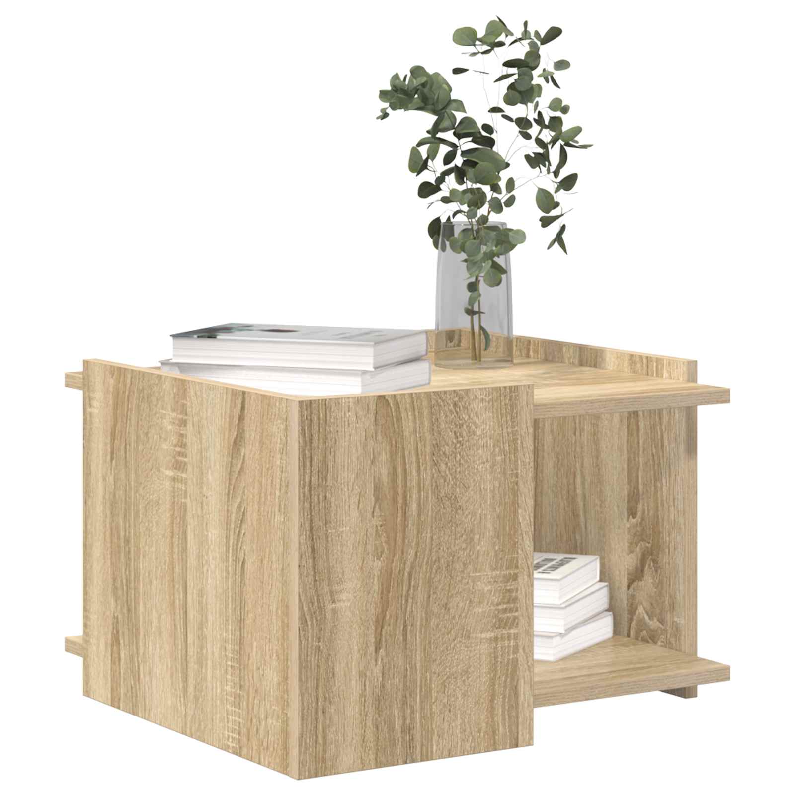 Salontafel Sonoma Eiken 50,5 x 50 x 33 cm Bewerkt hout is nu te koop bij PeponiXL, paradijselijk wonen!