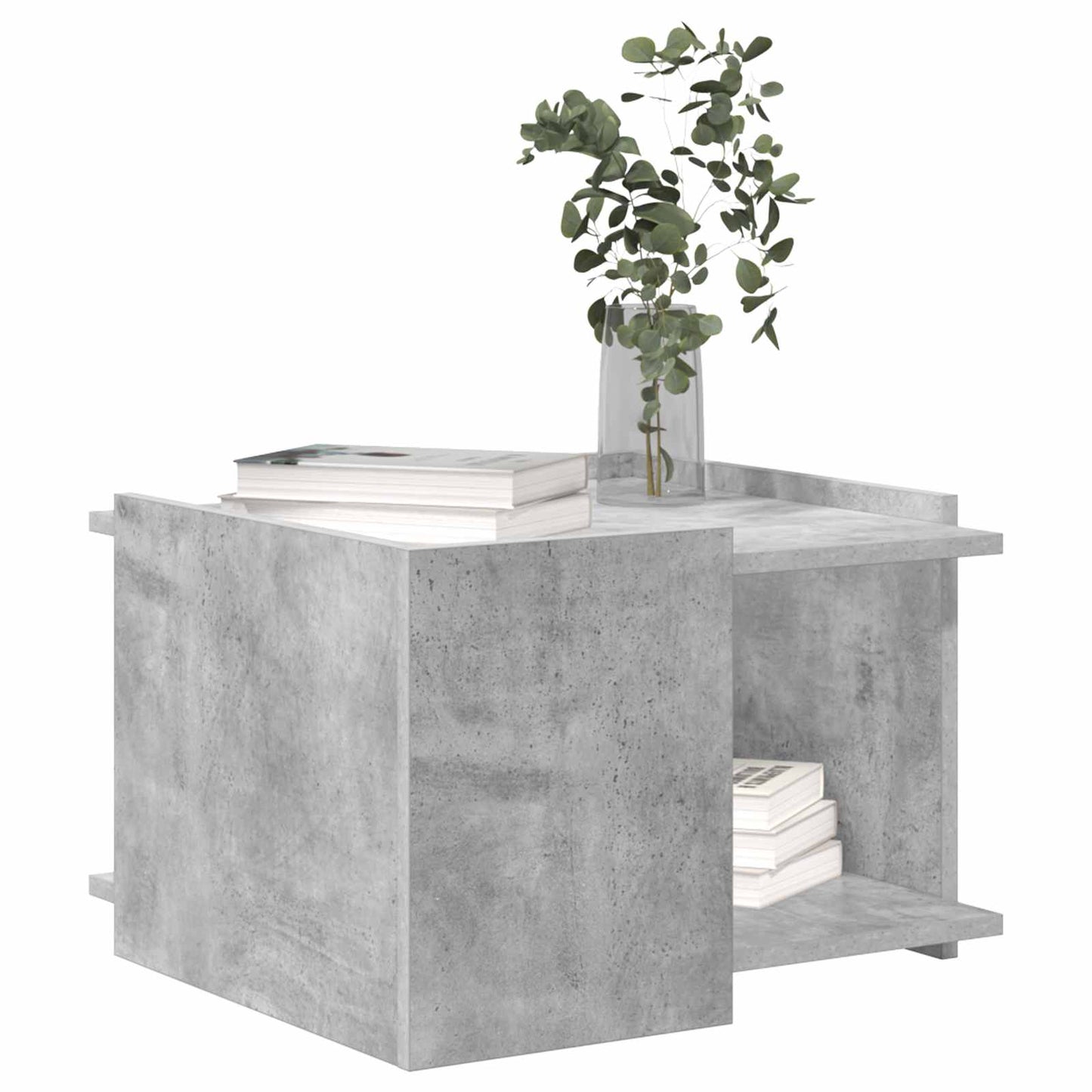 Salontafel Betongrijs 50,5 x 50 x 33 cm Bewerkt hout is nu te koop bij PeponiXL, paradijselijk wonen!
