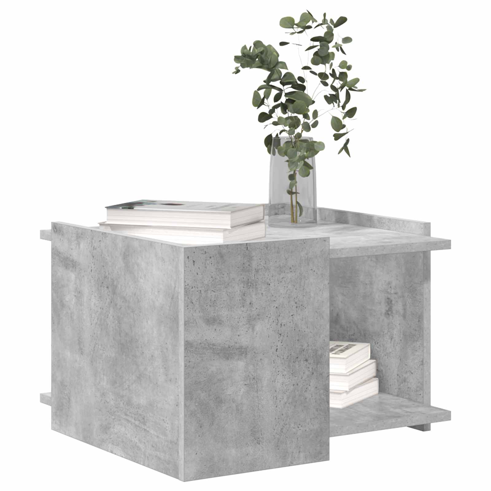 Salontafel Betongrijs 50,5 x 50 x 33 cm Bewerkt hout is nu te koop bij PeponiXL, paradijselijk wonen!
