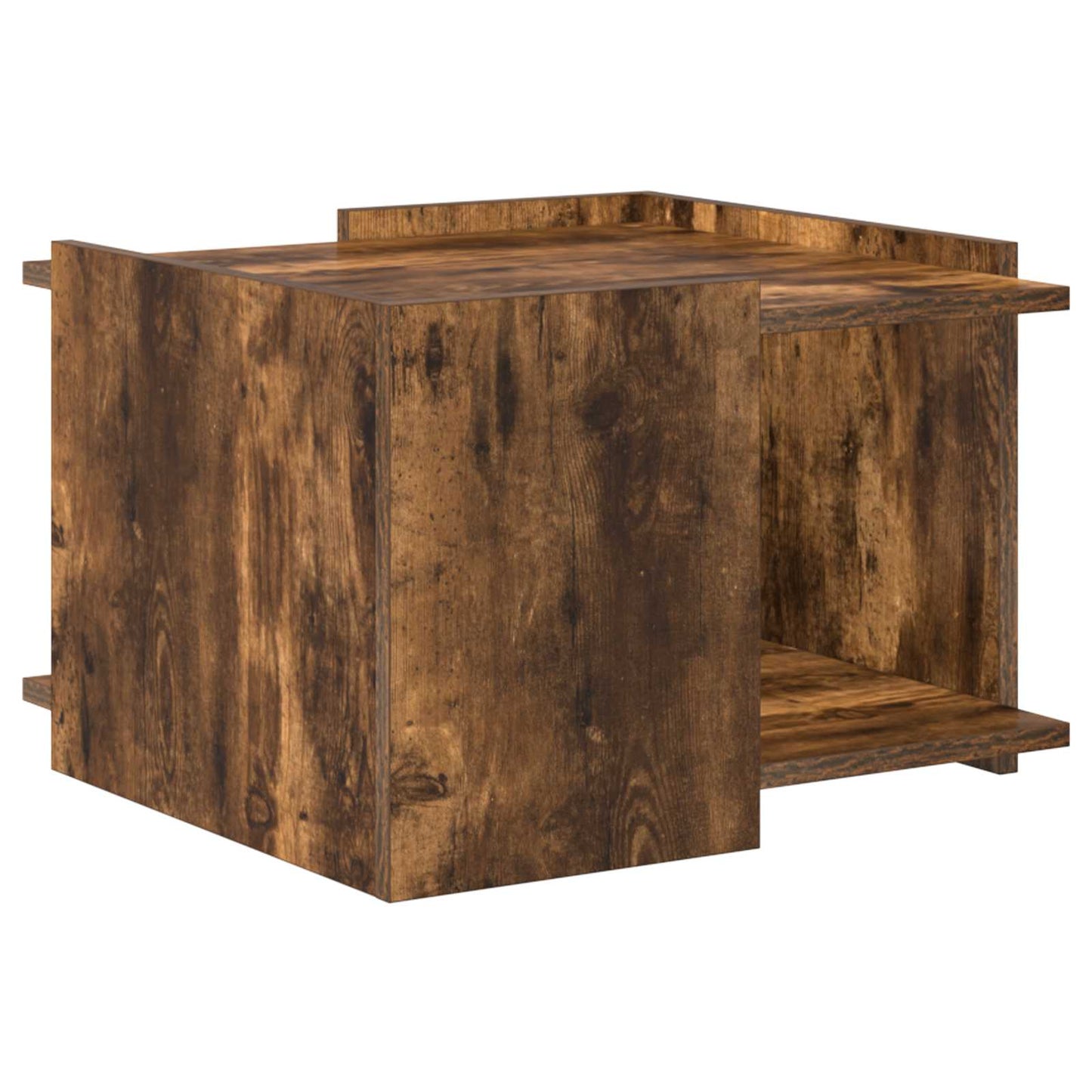 Salontafel Gerookt eiken 50,5 x 50 x 33 cm Bewerkt hout is nu te koop bij PeponiXL, paradijselijk wonen!