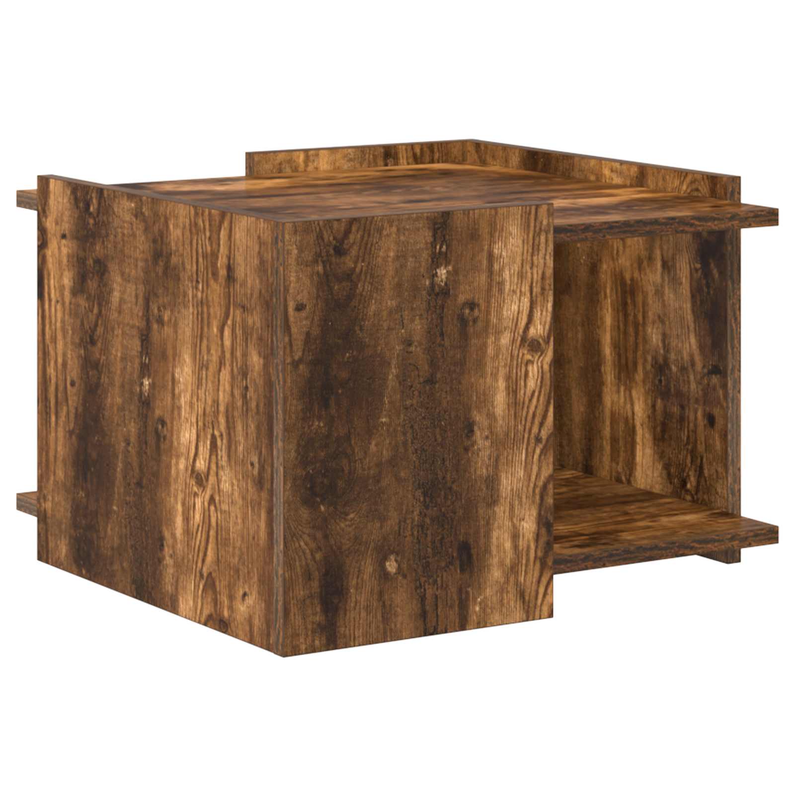 Salontafel Gerookt eiken 50,5 x 50 x 33 cm Bewerkt hout is nu te koop bij PeponiXL, paradijselijk wonen!