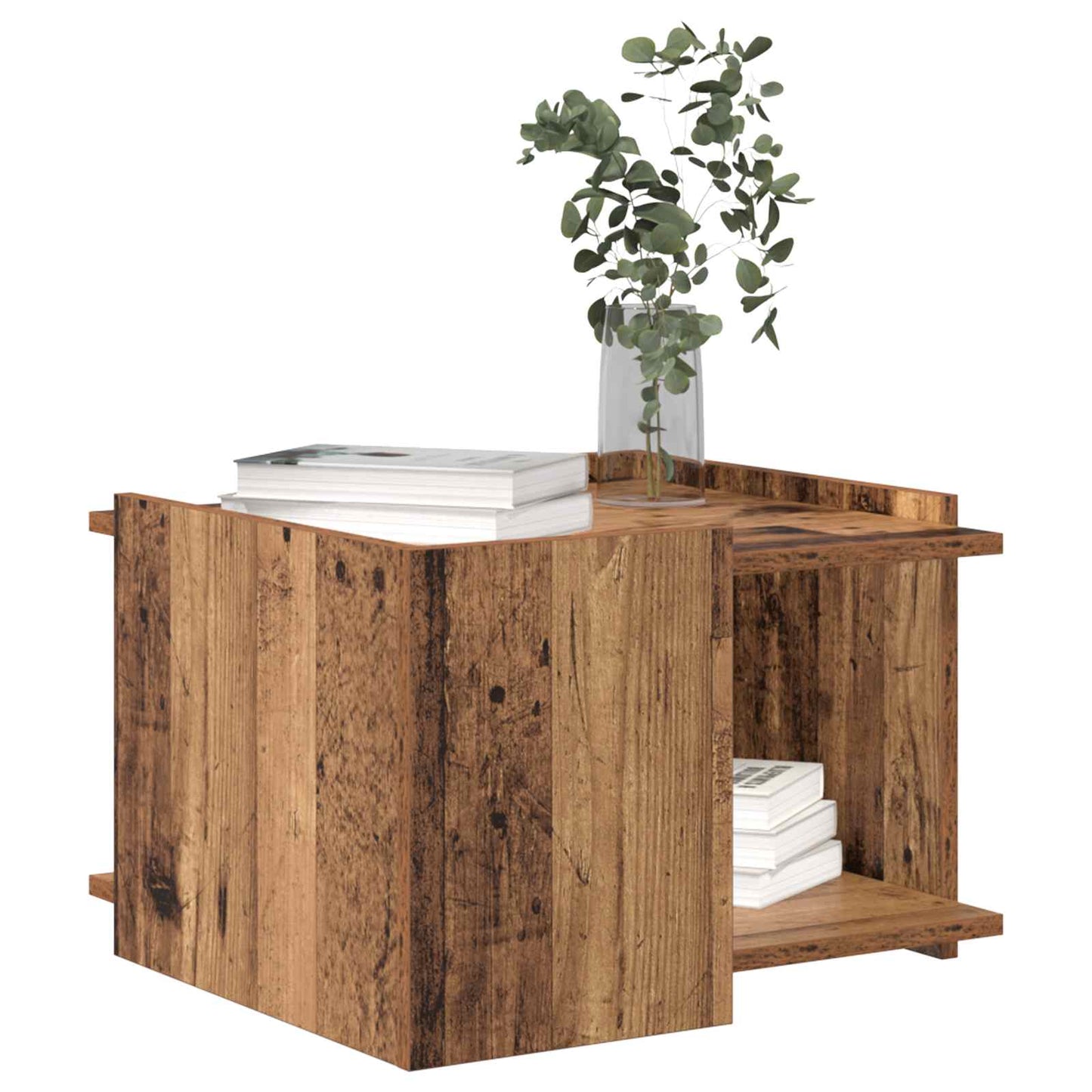 Salontafel Oud hout 50,5 x 50 x 33 cm Bewerkt hout is nu te koop bij PeponiXL, paradijselijk wonen!