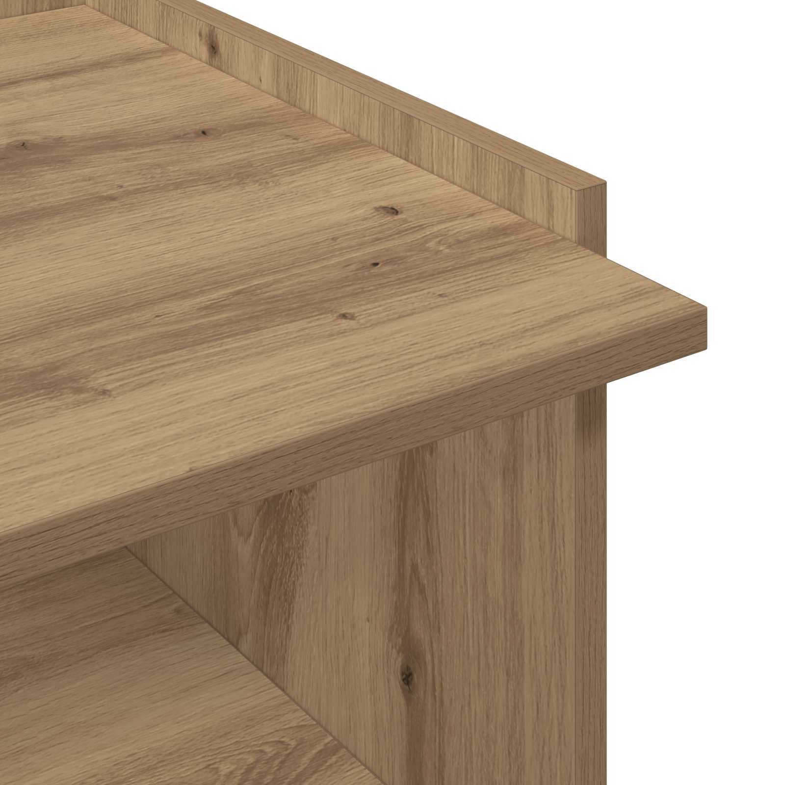 Salontafel Artisanaal eiken 50,5 x 50 x 33 cm Bewerkt hout is nu te koop bij PeponiXL, paradijselijk wonen!