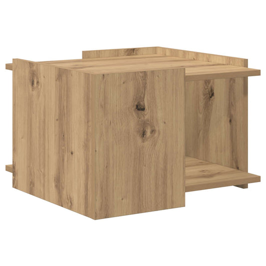 Salontafel Artisanaal eiken 50,5 x 50 x 33 cm Bewerkt hout is nu te koop bij PeponiXL, paradijselijk wonen!
