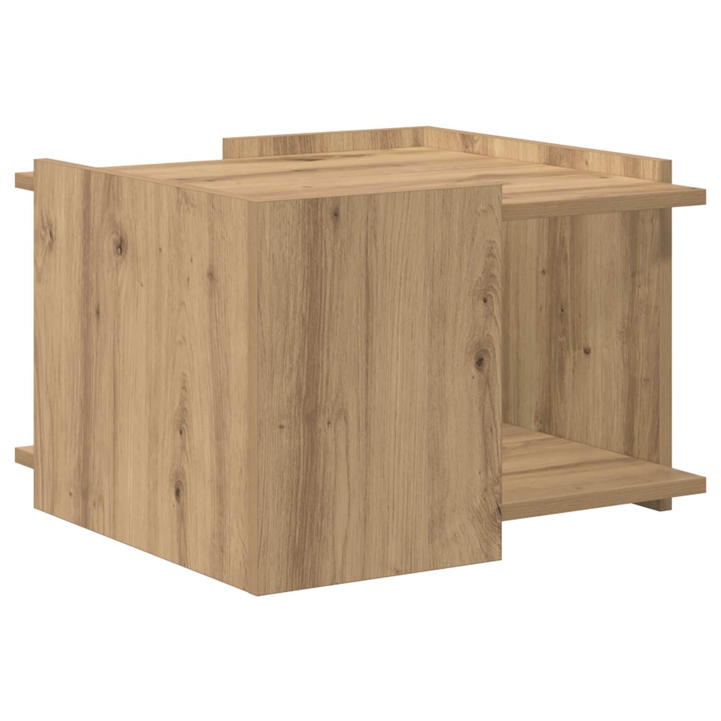 Salontafel Artisanaal eiken 50,5 x 50 x 33 cm Bewerkt hout is nu te koop bij PeponiXL, paradijselijk wonen!