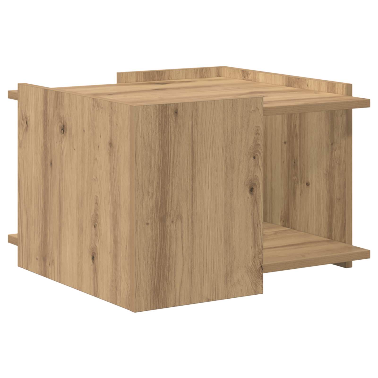 Salontafel Artisanaal eiken 50,5 x 50 x 33 cm Bewerkt hout is nu te koop bij PeponiXL, paradijselijk wonen!