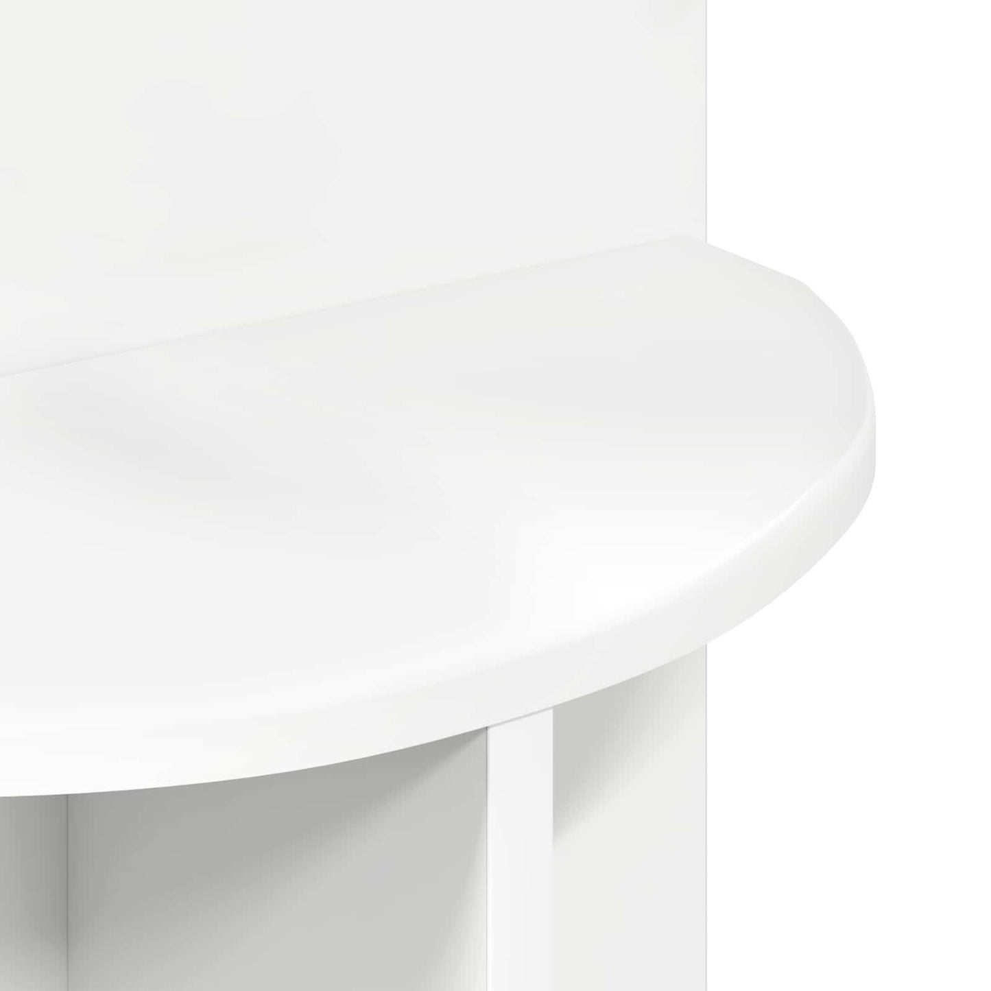 Bijzettafel met opslag Wit Ø 39,5 x 55 cm Bewerkt hout is nu te koop bij PeponiXL, paradijselijk wonen!