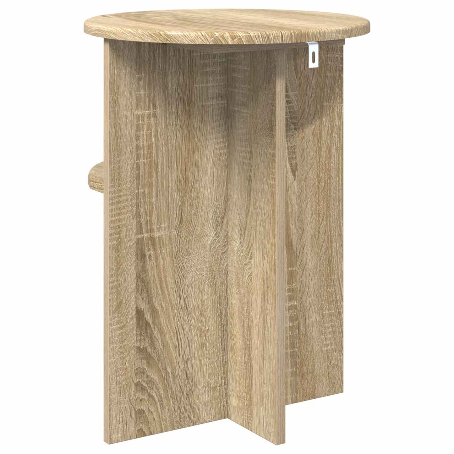 Bijzettafel met opslag Sonoma Eiken Ø 39,5 x 55 cm Bewerkt hout is nu te koop bij PeponiXL, paradijselijk wonen!