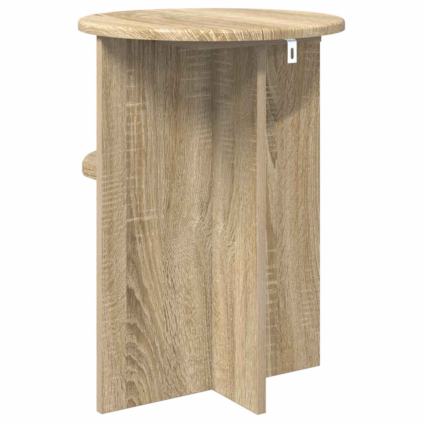 Bijzettafel met opslag Sonoma Eiken Ø 39,5 x 55 cm Bewerkt hout is nu te koop bij PeponiXL, paradijselijk wonen!