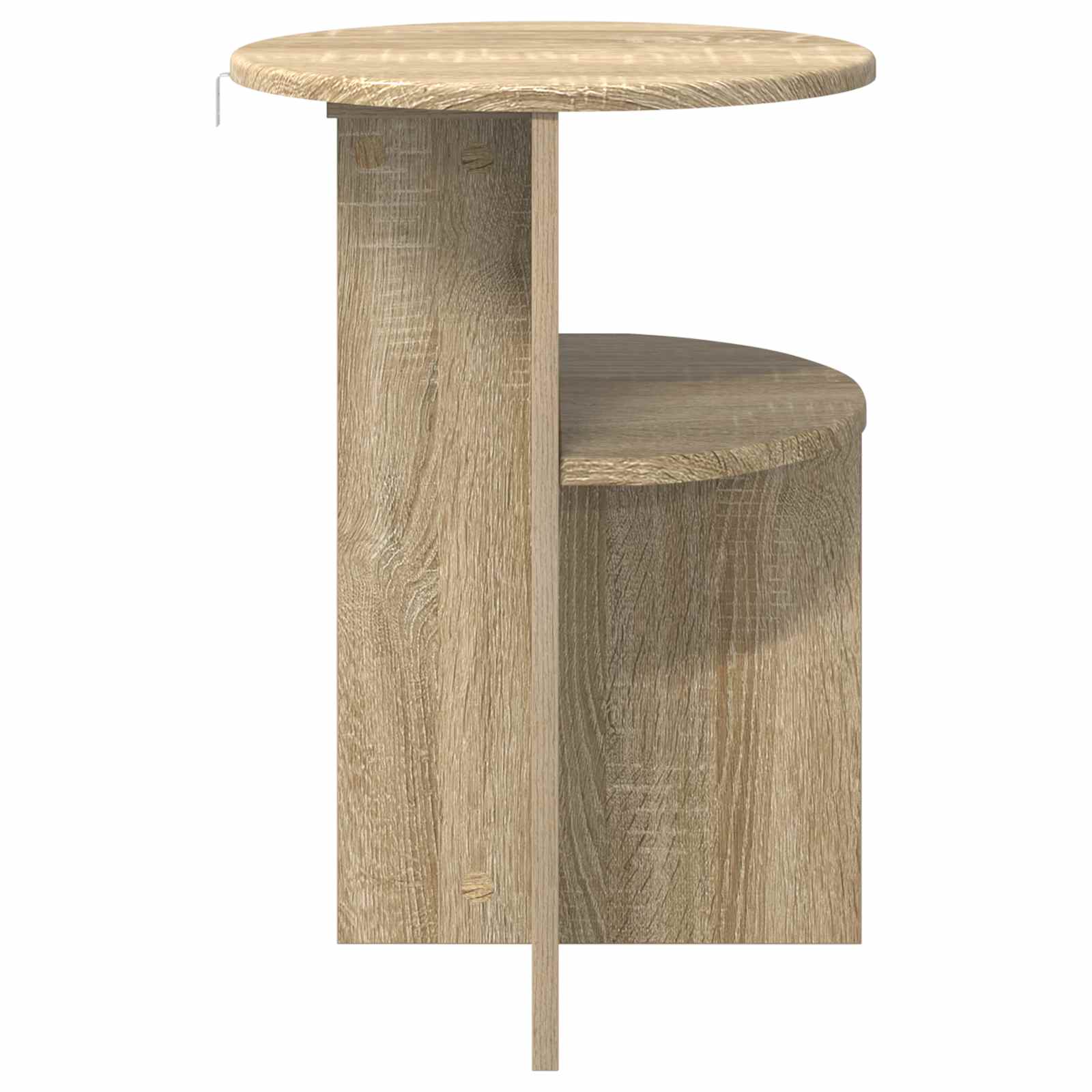 Bijzettafel met opslag Sonoma Eiken Ø 39,5 x 55 cm Bewerkt hout is nu te koop bij PeponiXL, paradijselijk wonen!