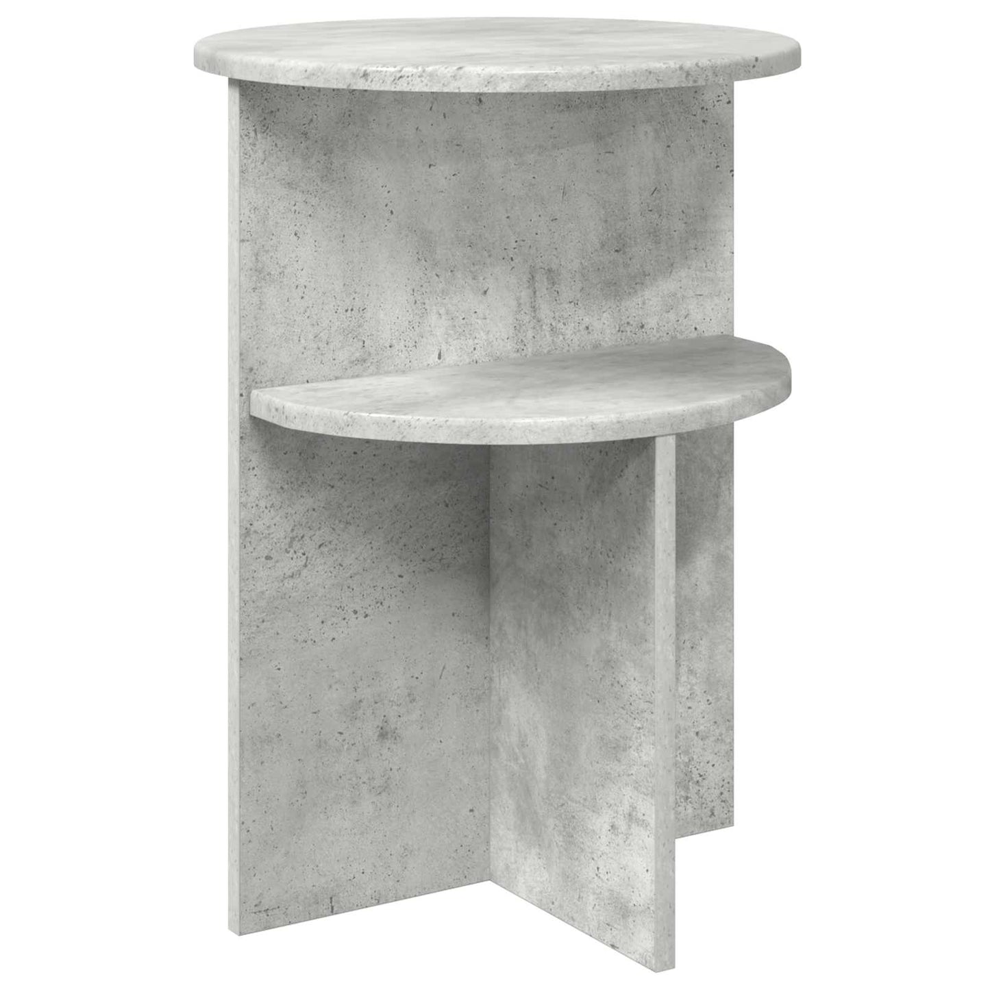 Bijzettafel met opslag Betongrijs Ø 39,5 x 55 cm Bewerkt hout is nu te koop bij PeponiXL, paradijselijk wonen!