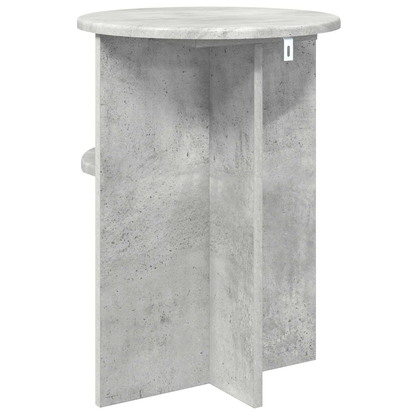 Bijzettafel met opslag Betongrijs Ø 39,5 x 55 cm Bewerkt hout is nu te koop bij PeponiXL, paradijselijk wonen!