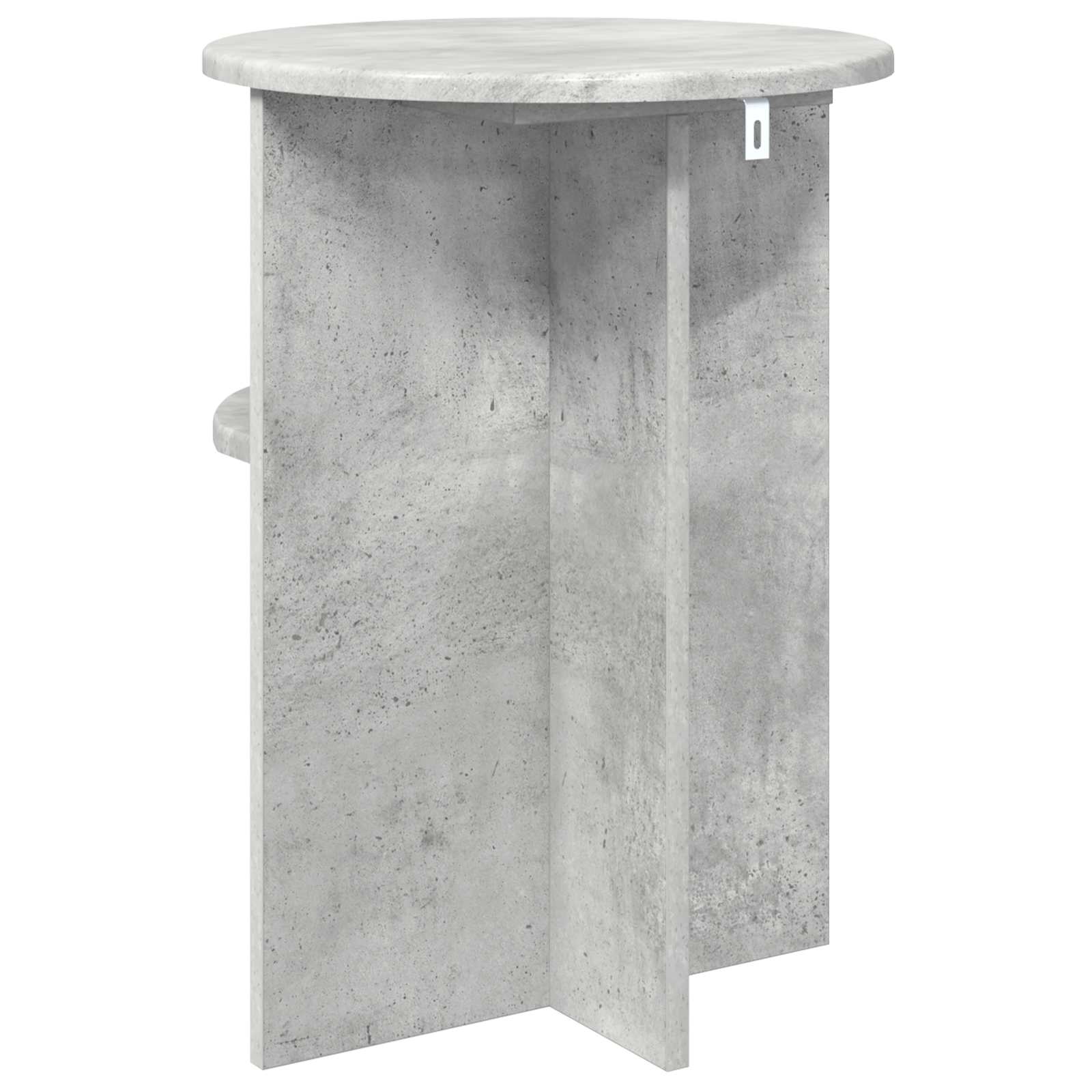 Bijzettafel met opslag Betongrijs Ø 39,5 x 55 cm Bewerkt hout is nu te koop bij PeponiXL, paradijselijk wonen!