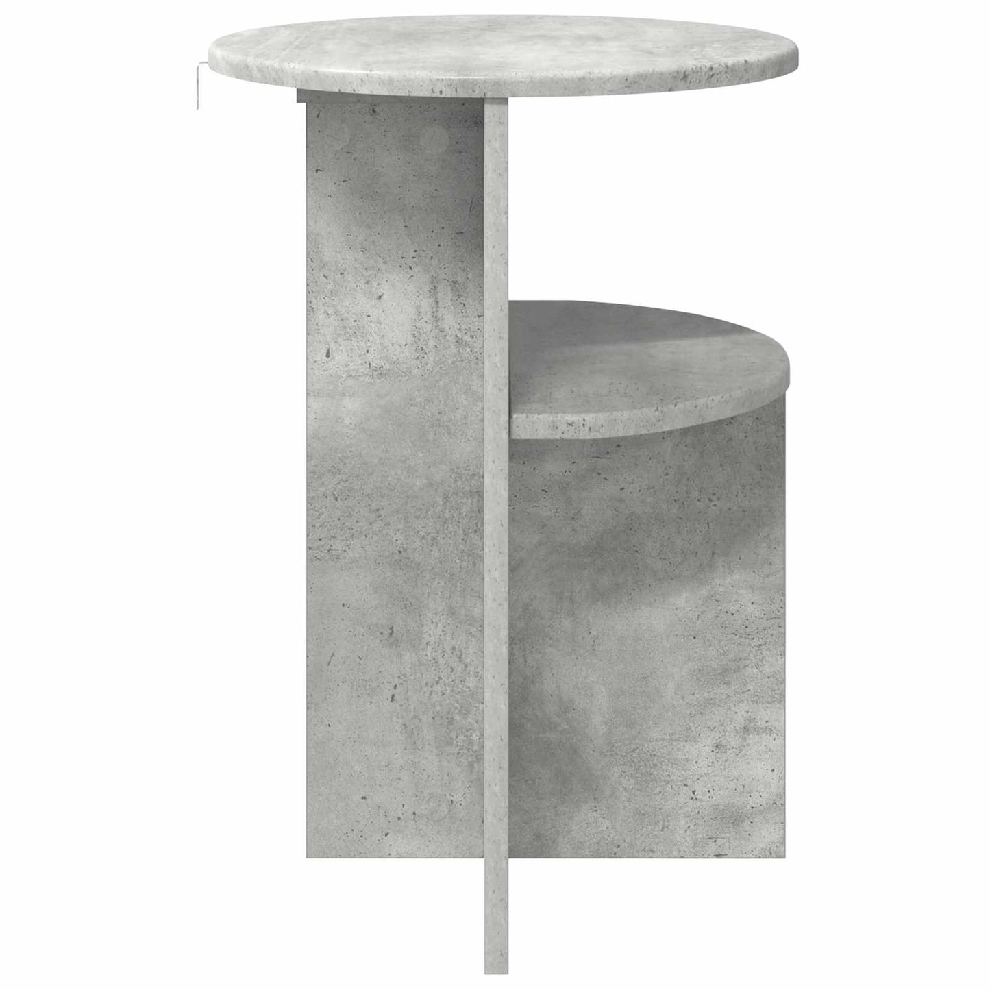 Bijzettafel met opslag Betongrijs Ø 39,5 x 55 cm Bewerkt hout is nu te koop bij PeponiXL, paradijselijk wonen!