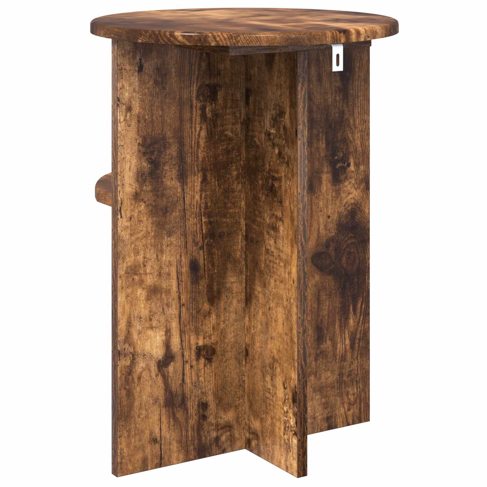 Bijzettafel Gerookt eiken Ø 39,5 x 55 cm Bewerkt hout is nu te koop bij PeponiXL, paradijselijk wonen!