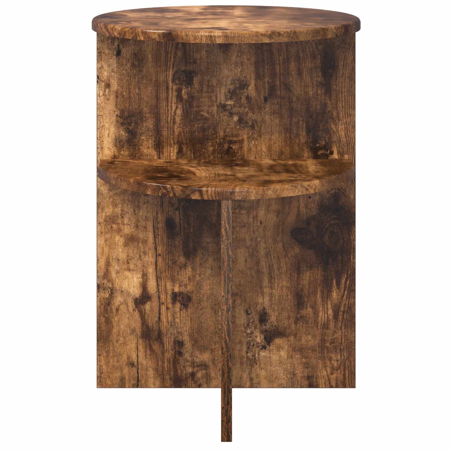 Bijzettafel Gerookt eiken Ø 39,5 x 55 cm Bewerkt hout is nu te koop bij PeponiXL, paradijselijk wonen!