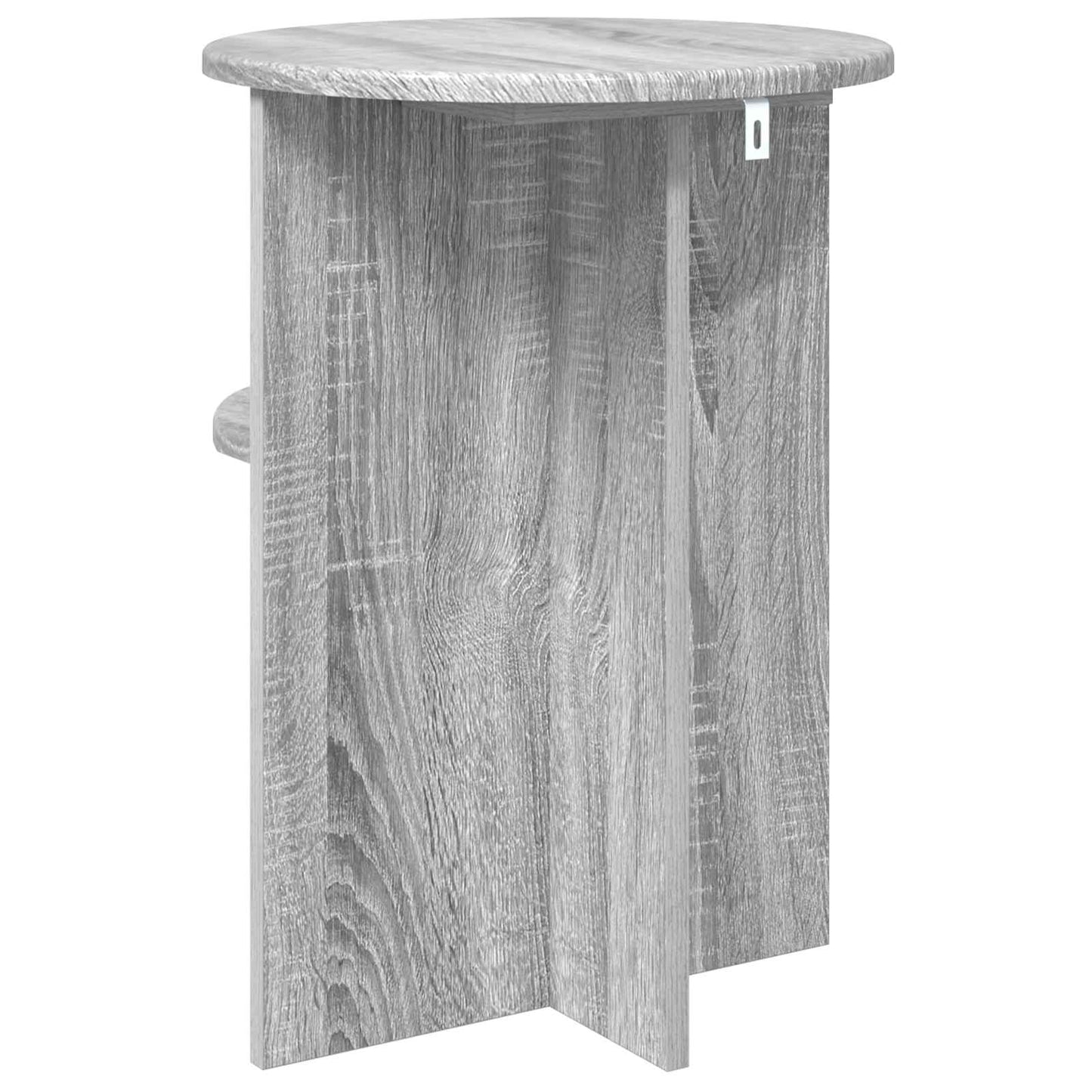 Bijzettafel met opslag Grijs sonoma Ø 39,5 x 55 cm Bewerkt hout is nu te koop bij PeponiXL, paradijselijk wonen!