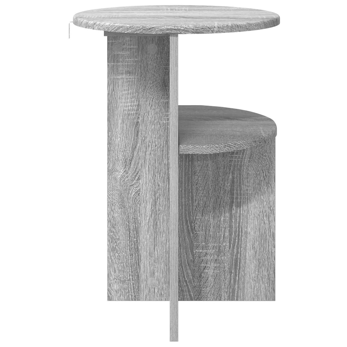 Bijzettafel met opslag Grijs sonoma Ø 39,5 x 55 cm Bewerkt hout is nu te koop bij PeponiXL, paradijselijk wonen!