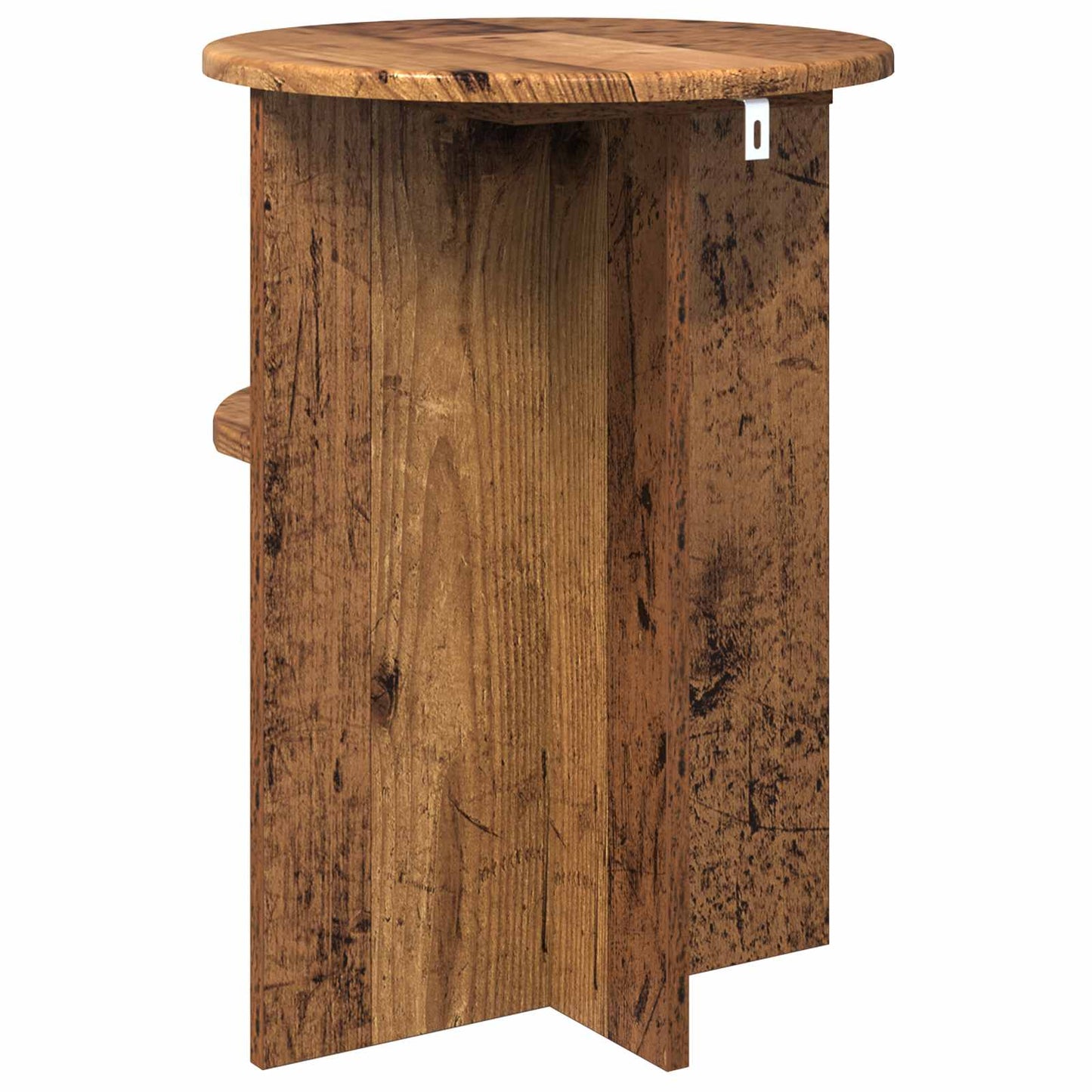 Bijzettafel met opslag Oud hout Ø 39,5 x 55 cm Bewerkt hout is nu te koop bij PeponiXL, paradijselijk wonen!