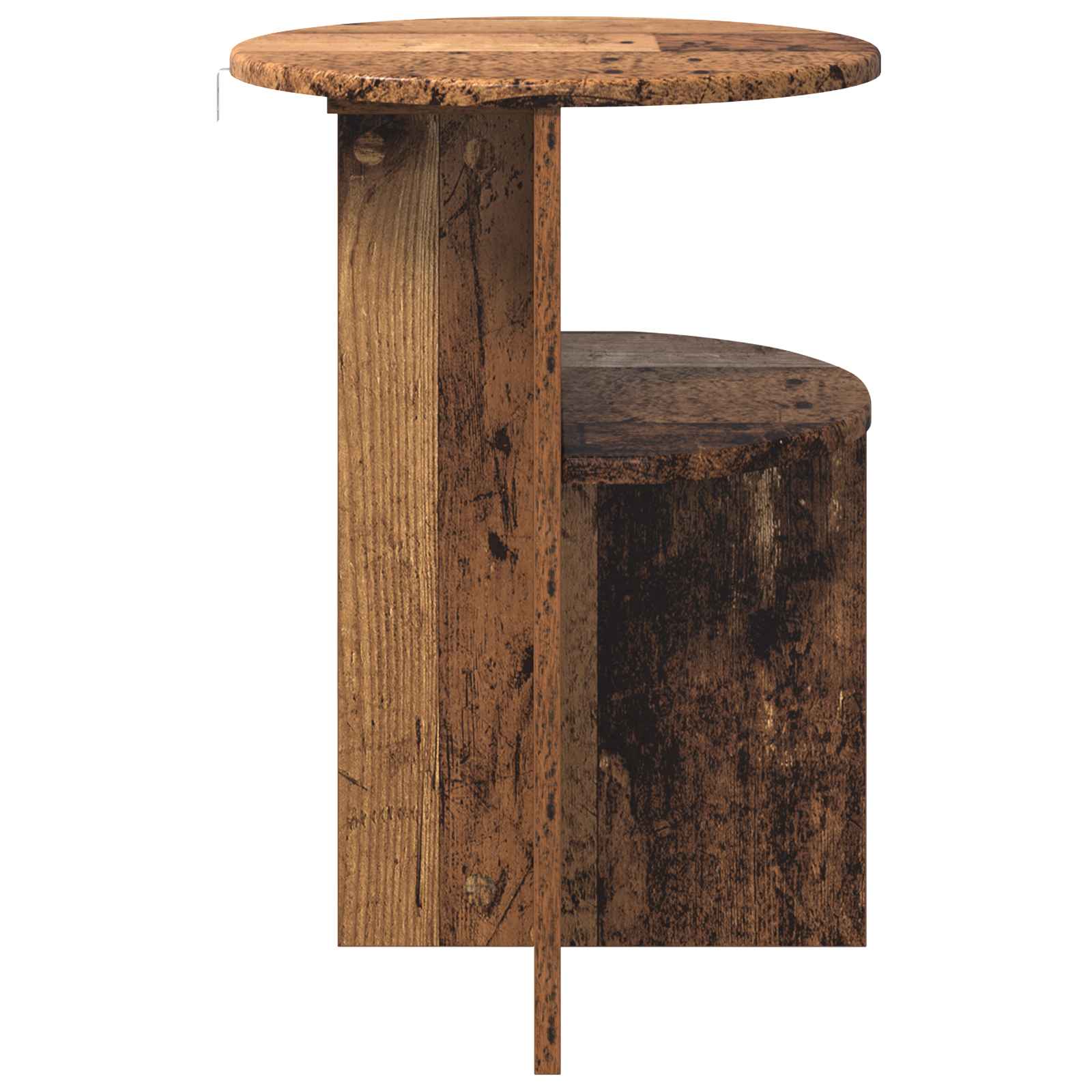 Bijzettafel met opslag Oud hout Ø 39,5 x 55 cm Bewerkt hout is nu te koop bij PeponiXL, paradijselijk wonen!