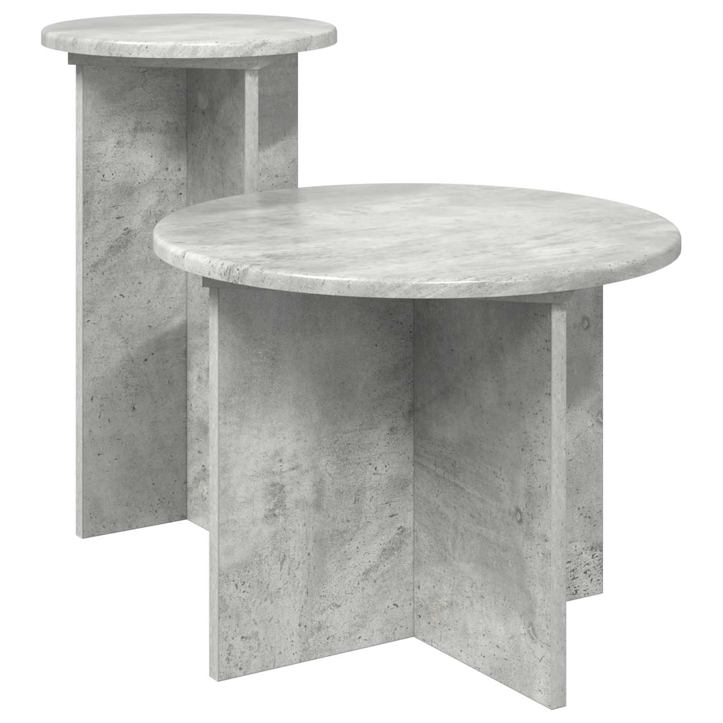 Bijzettafelset met opslag 2 pcs Betongrijs Bewerkt hout is nu te koop bij PeponiXL, paradijselijk wonen!
