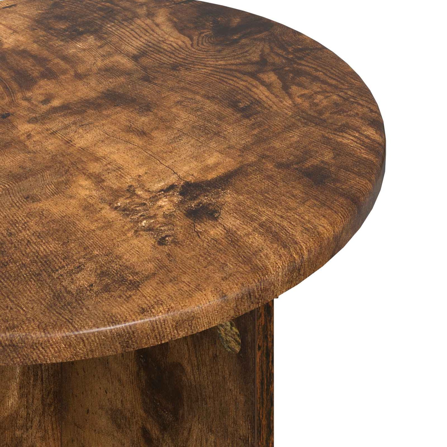 Bijzettafelset met opslag 2 pcs Gerookt eiken Bewerkt hout is nu te koop bij PeponiXL, paradijselijk wonen!
