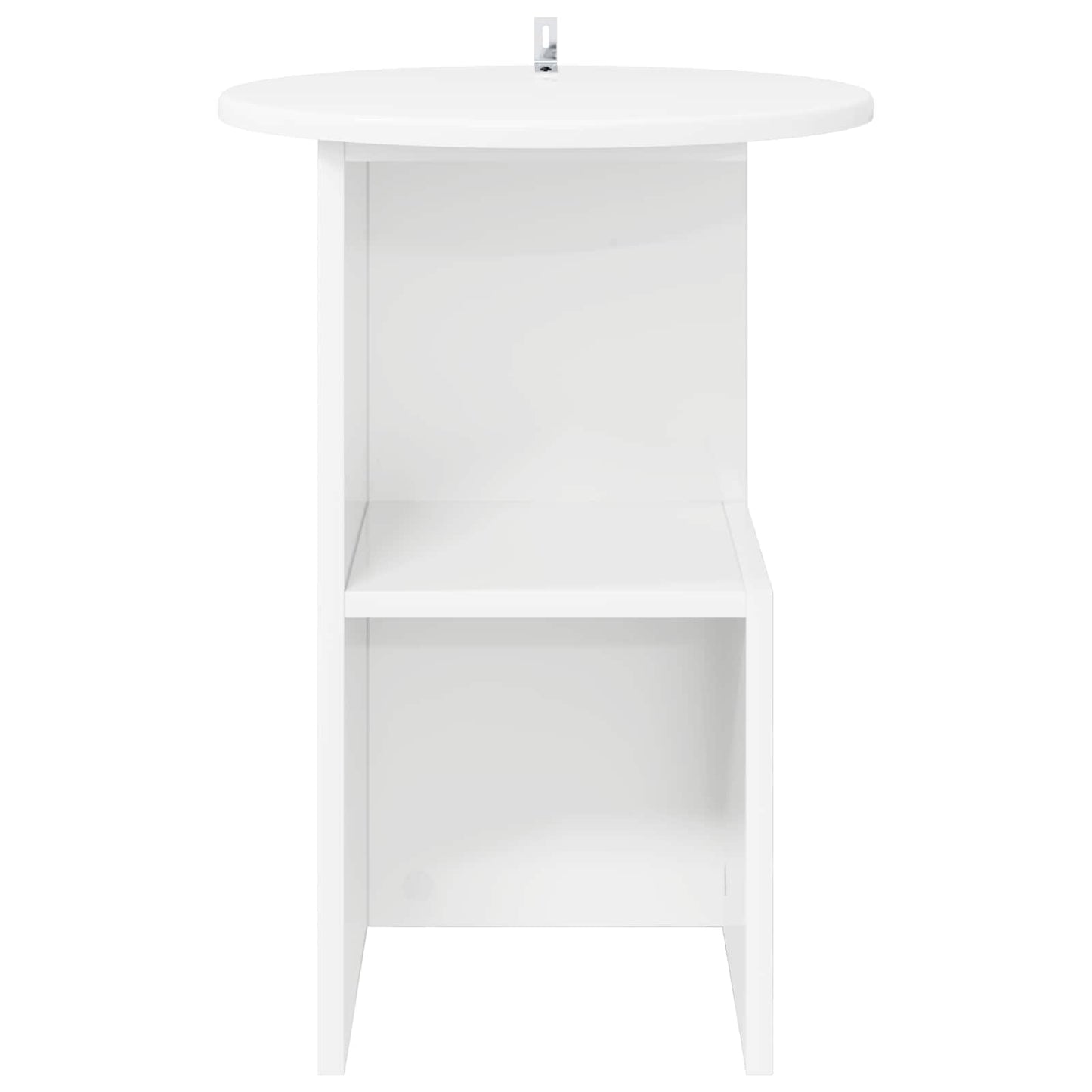 Bijzettafel Wit Ø 39,5 x 55 cm Bewerkt hout is nu te koop bij PeponiXL, paradijselijk wonen!