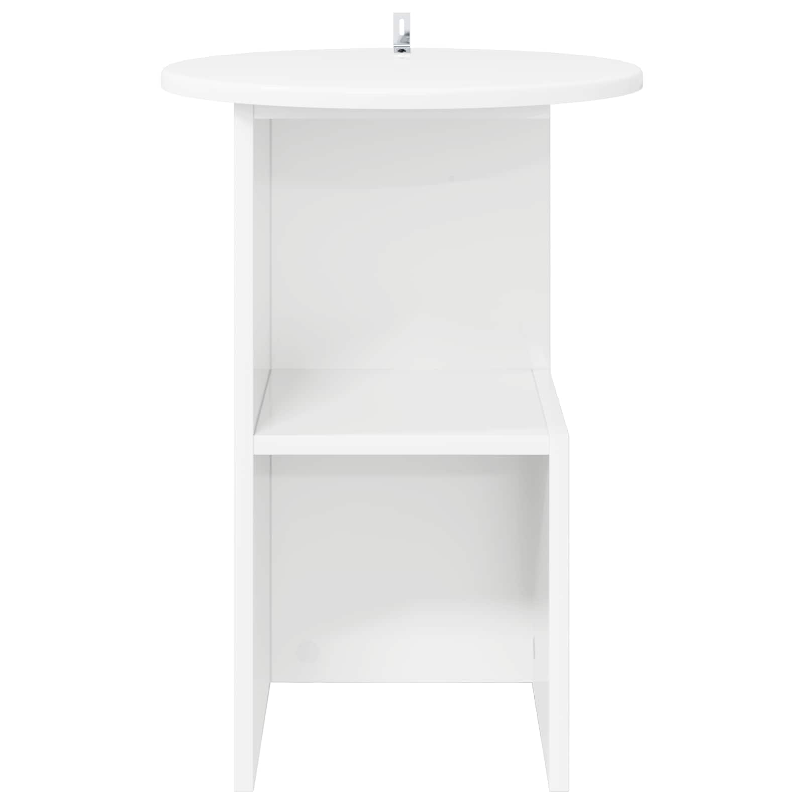 Bijzettafel Wit Ø 39,5 x 55 cm Bewerkt hout is nu te koop bij PeponiXL, paradijselijk wonen!