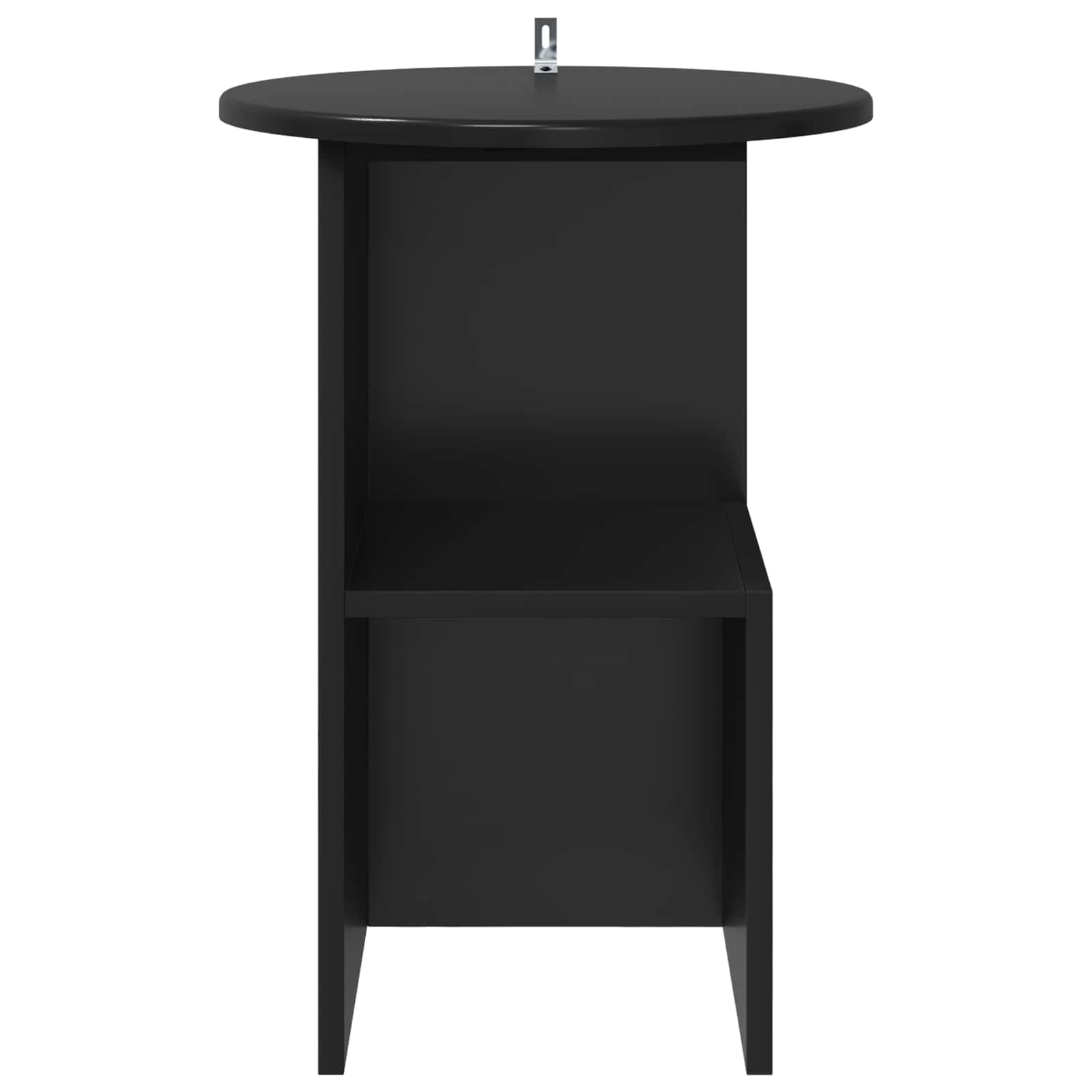 Bijzettafel Zwart eiken Ø 39,5 x 55 cm Bewerkt hout is nu te koop bij PeponiXL, paradijselijk wonen!