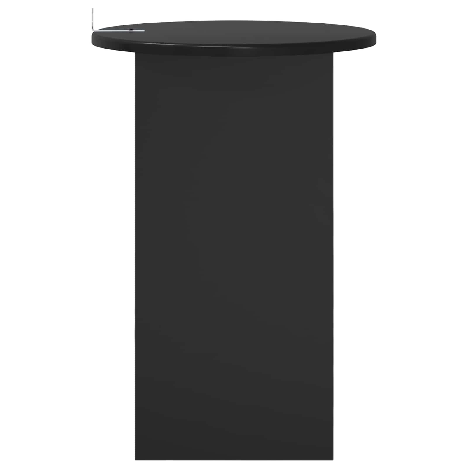 Bijzettafel Zwart eiken Ø 39,5 x 55 cm Bewerkt hout is nu te koop bij PeponiXL, paradijselijk wonen!