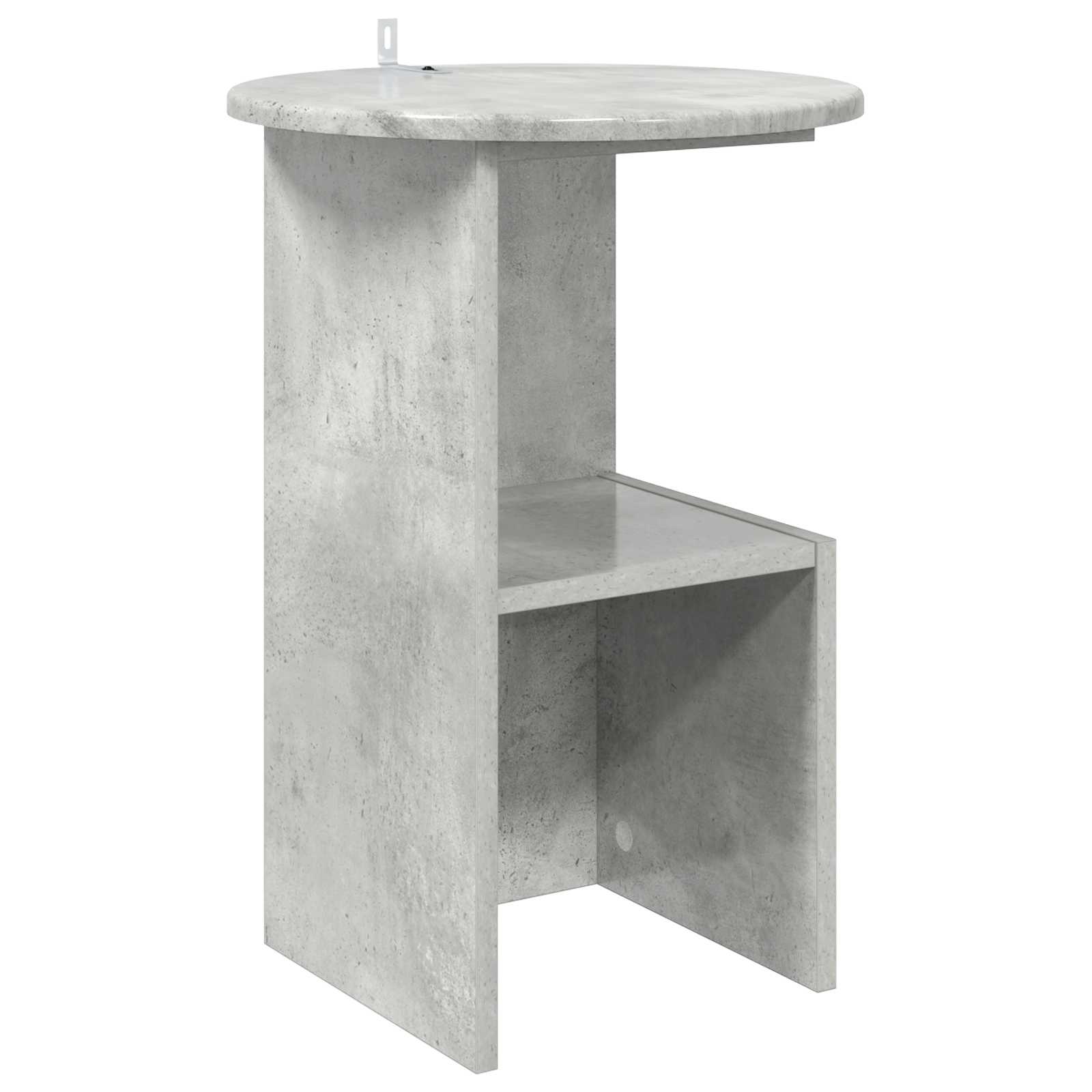 Bijzettafel Betongrijs Ø 39,5 x 55 cm Bewerkt hout is nu te koop bij PeponiXL, paradijselijk wonen!