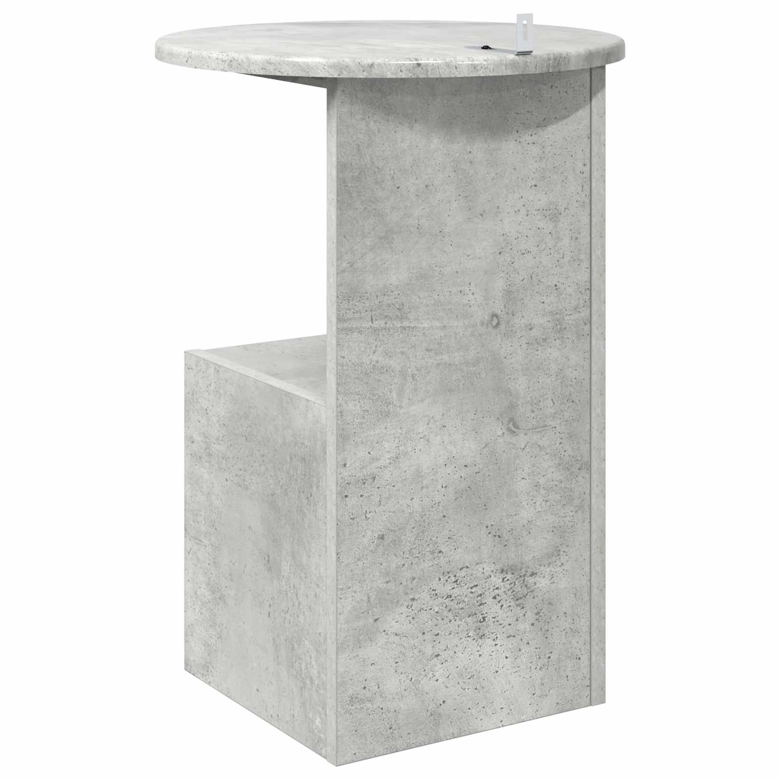 Bijzettafel Betongrijs Ø 39,5 x 55 cm Bewerkt hout is nu te koop bij PeponiXL, paradijselijk wonen!