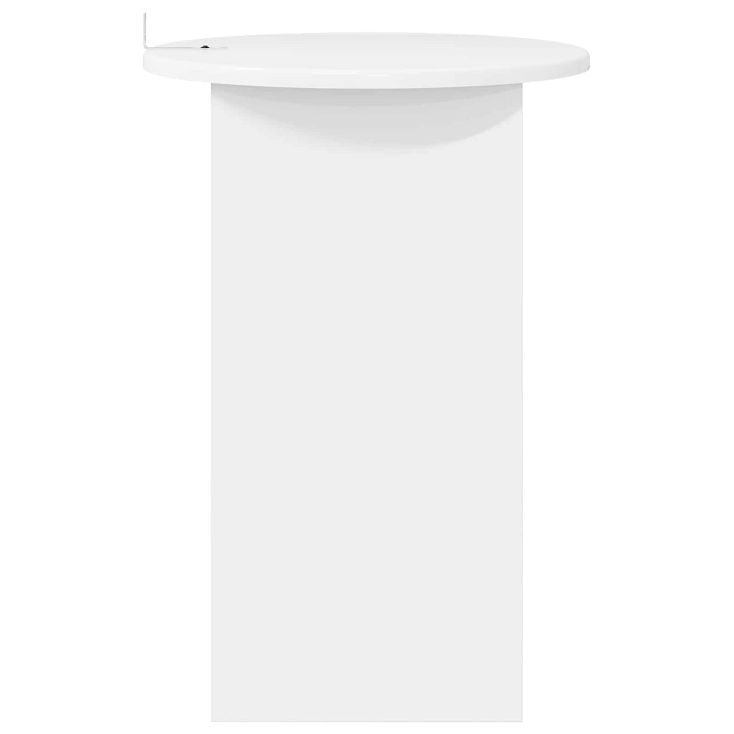 Bijzettafel Hoogglans Wit Ø 39,5 x 55 cm Bewerkt hout is nu te koop bij PeponiXL, paradijselijk wonen!