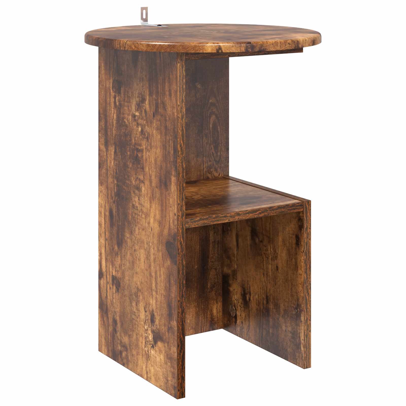 Bijzettafel Gerookt eiken Ø 39,5 x 55 cm Bewerkt hout is nu te koop bij PeponiXL, paradijselijk wonen!