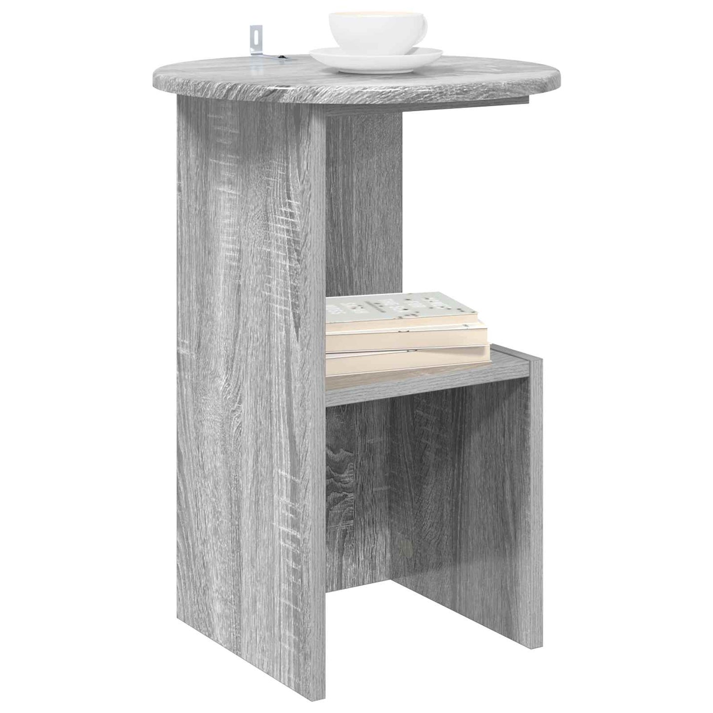 Bijzettafel Grijs sonoma Ø 39,5 x 55 cm Bewerkt hout is nu te koop bij PeponiXL, paradijselijk wonen!