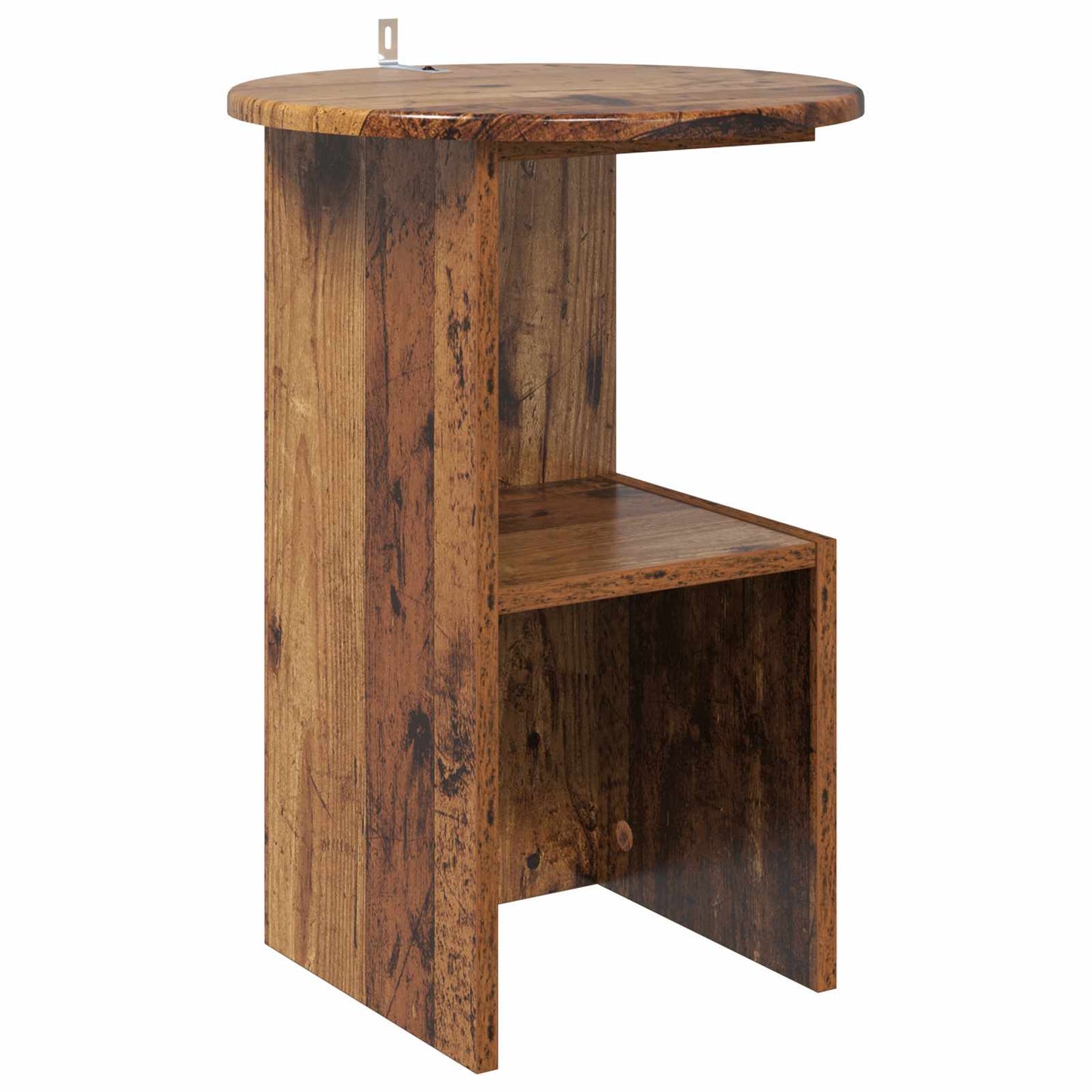 Bijzettafel Oud hout Ø 39,5 x 55 cm Bewerkt hout is nu te koop bij PeponiXL, paradijselijk wonen!