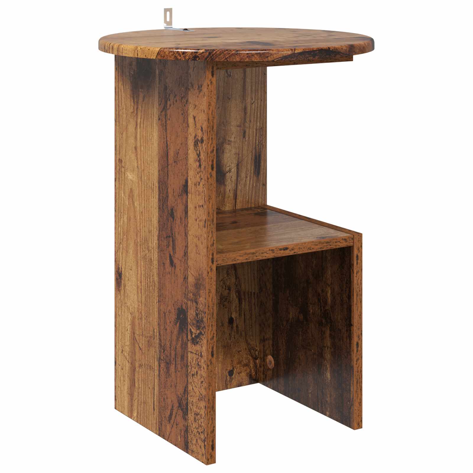 Bijzettafel Oud hout Ø 39,5 x 55 cm Bewerkt hout is nu te koop bij PeponiXL, paradijselijk wonen!