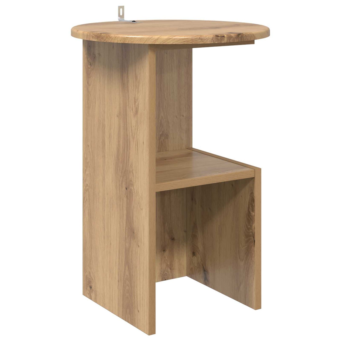 Bijzettafel Artisanaal eiken Ø 39,5 x 55 cm Bewerkt hout is nu te koop bij PeponiXL, paradijselijk wonen!