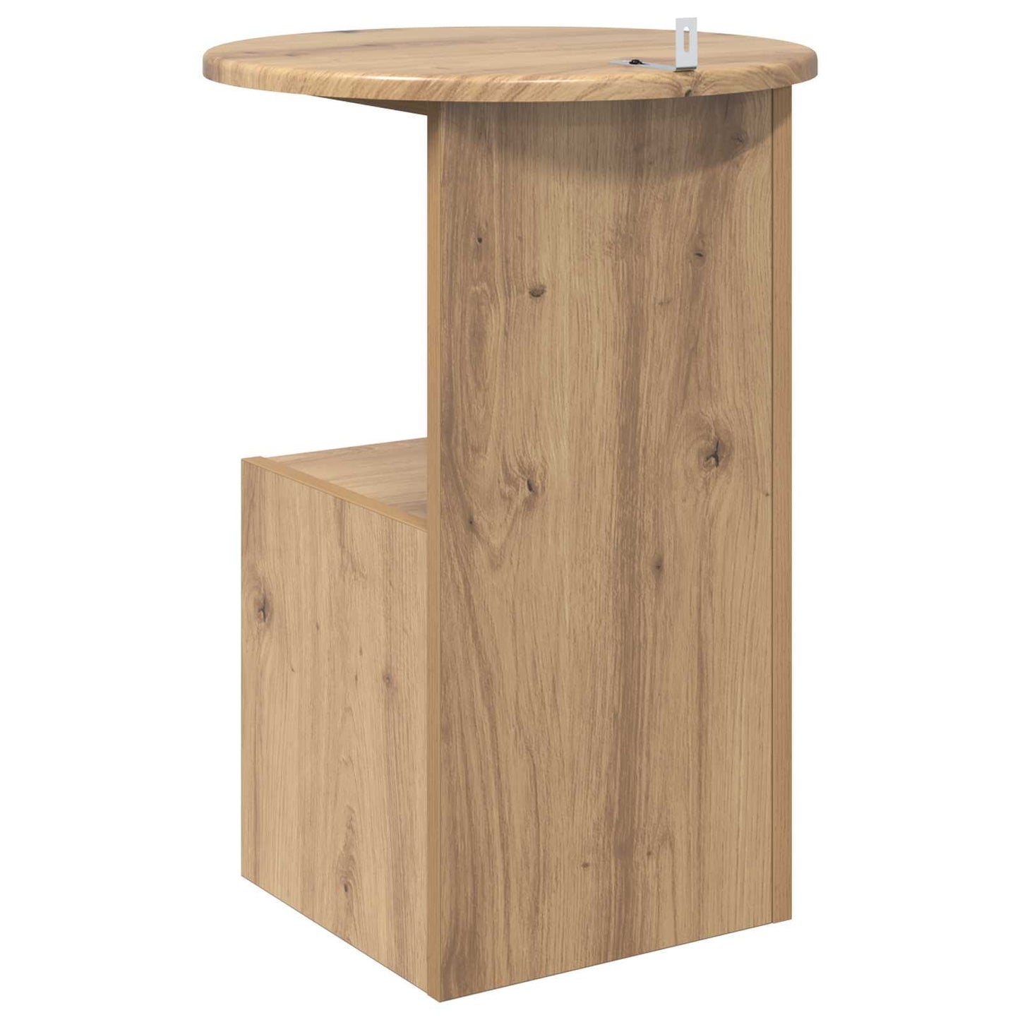 Bijzettafel Artisanaal eiken Ø 39,5 x 55 cm Bewerkt hout is nu te koop bij PeponiXL, paradijselijk wonen!