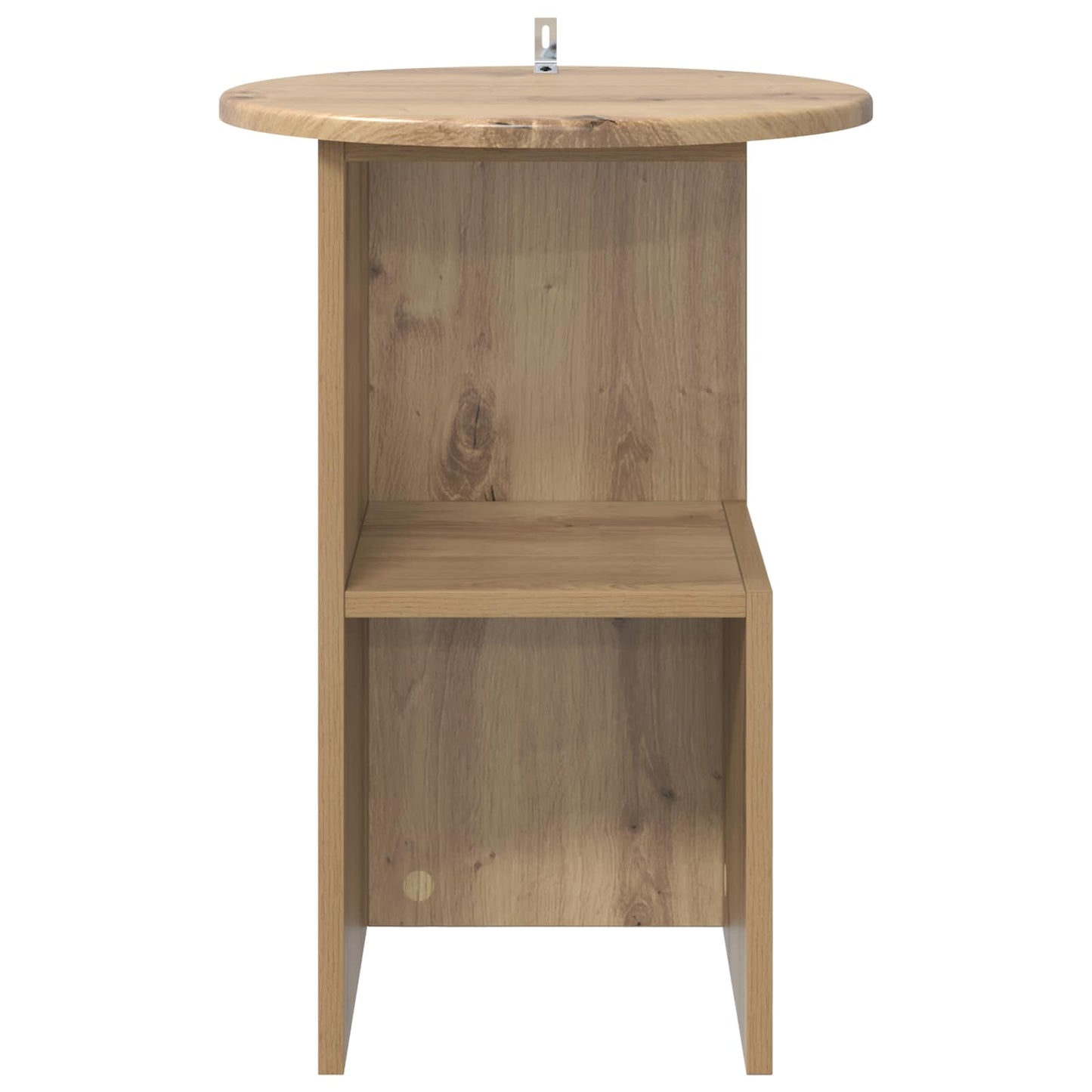 Bijzettafel Artisanaal eiken Ø 39,5 x 55 cm Bewerkt hout is nu te koop bij PeponiXL, paradijselijk wonen!