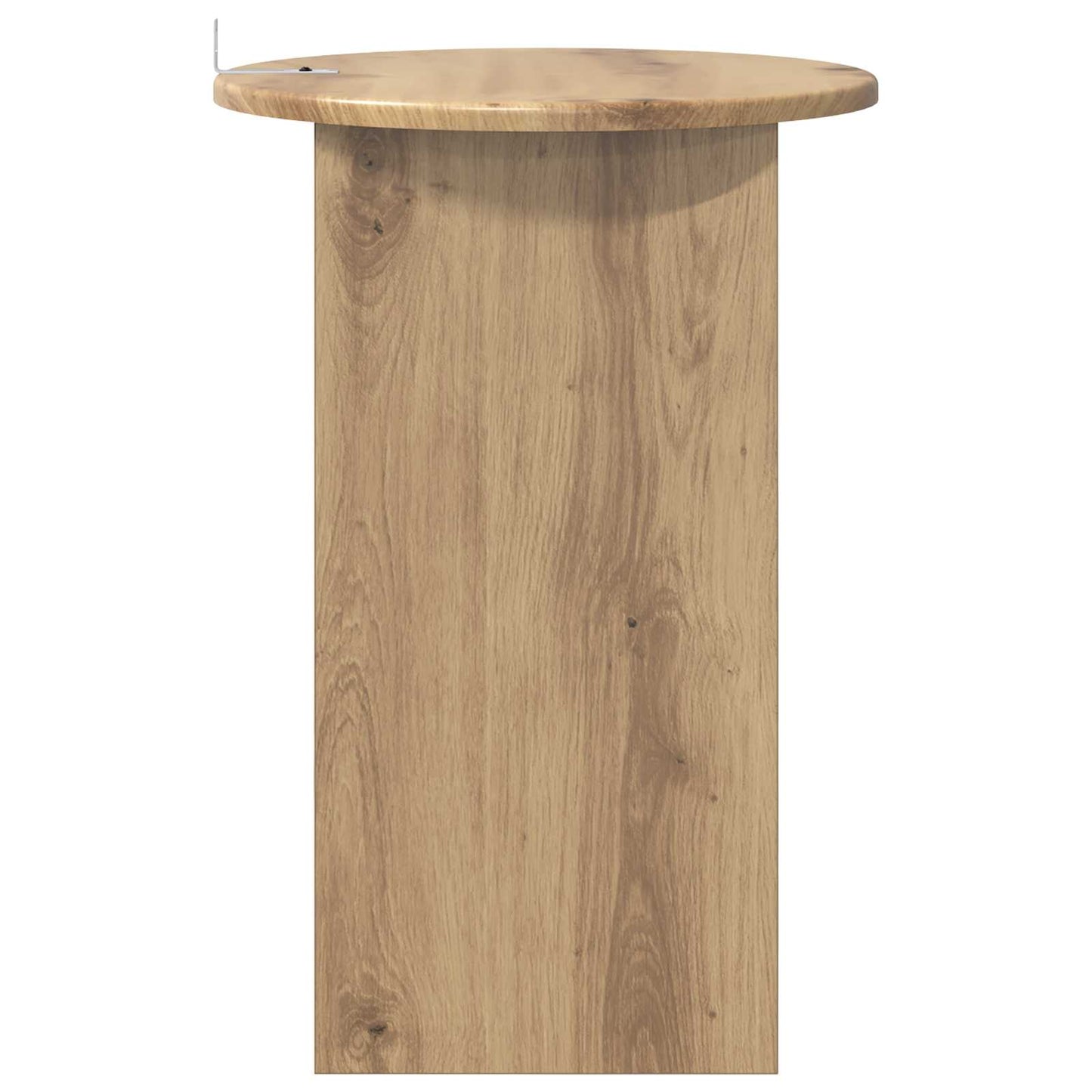 Bijzettafel Artisanaal eiken Ø 39,5 x 55 cm Bewerkt hout is nu te koop bij PeponiXL, paradijselijk wonen!