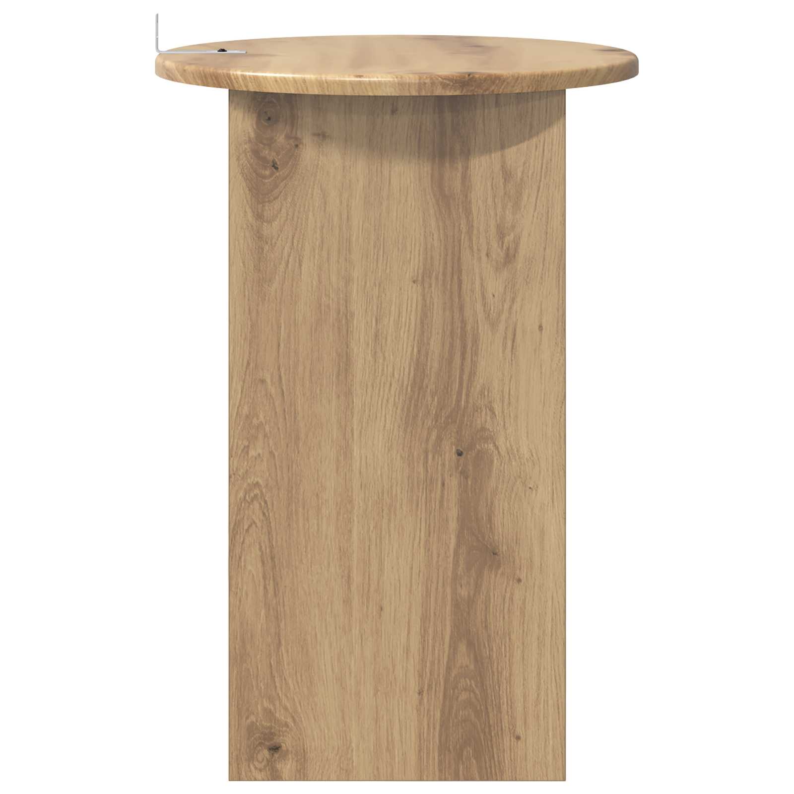 Bijzettafel Artisanaal eiken Ø 39,5 x 55 cm Bewerkt hout is nu te koop bij PeponiXL, paradijselijk wonen!