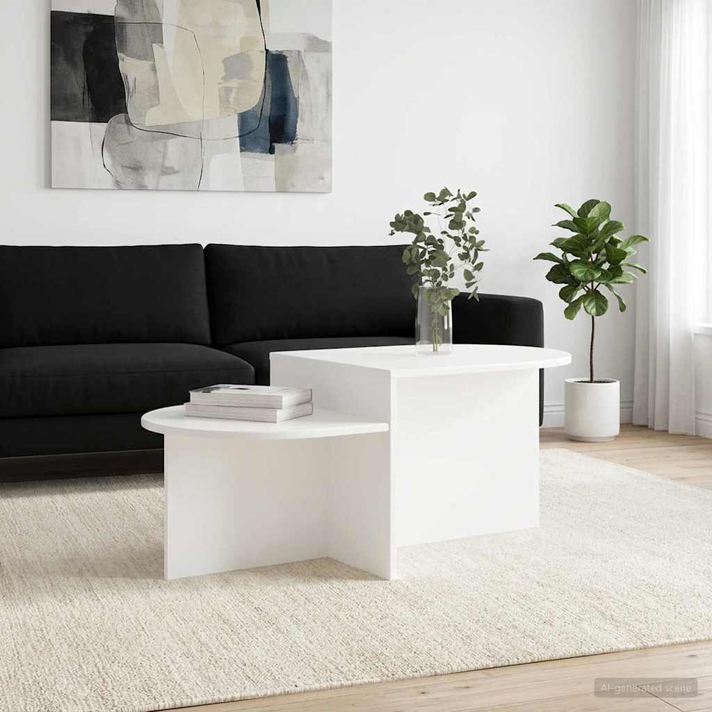 Salontafel Wit 100 x 50 x 40 cm Bewerkt hout is nu te koop bij PeponiXL, paradijselijk wonen!