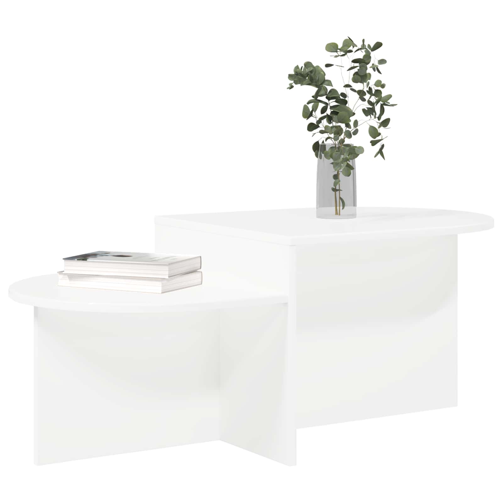 Salontafel Wit 100 x 50 x 40 cm Bewerkt hout is nu te koop bij PeponiXL, paradijselijk wonen!