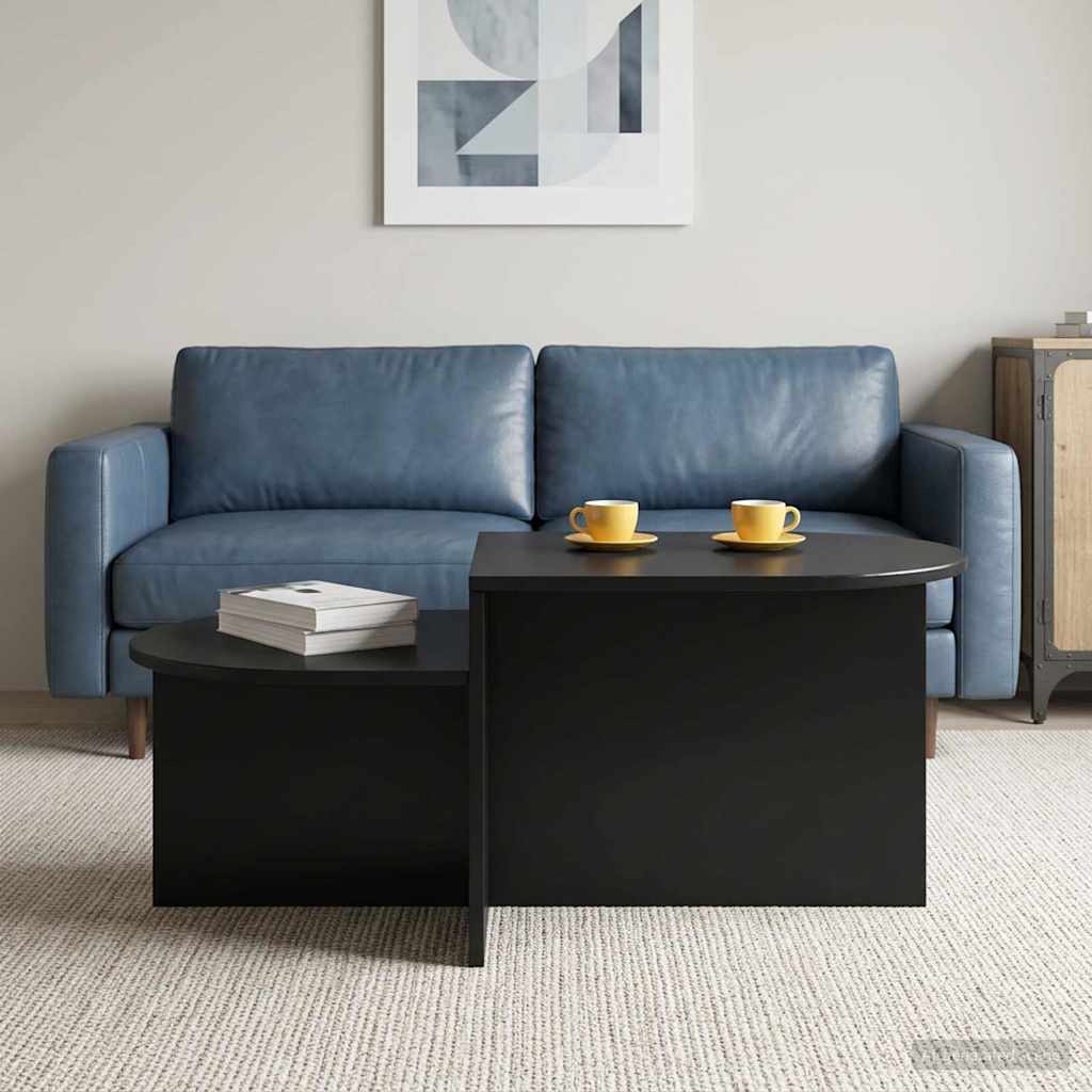 Salontafel Zwart eiken 100 x 50 x 40 cm Bewerkt hout is nu te koop bij PeponiXL, paradijselijk wonen!