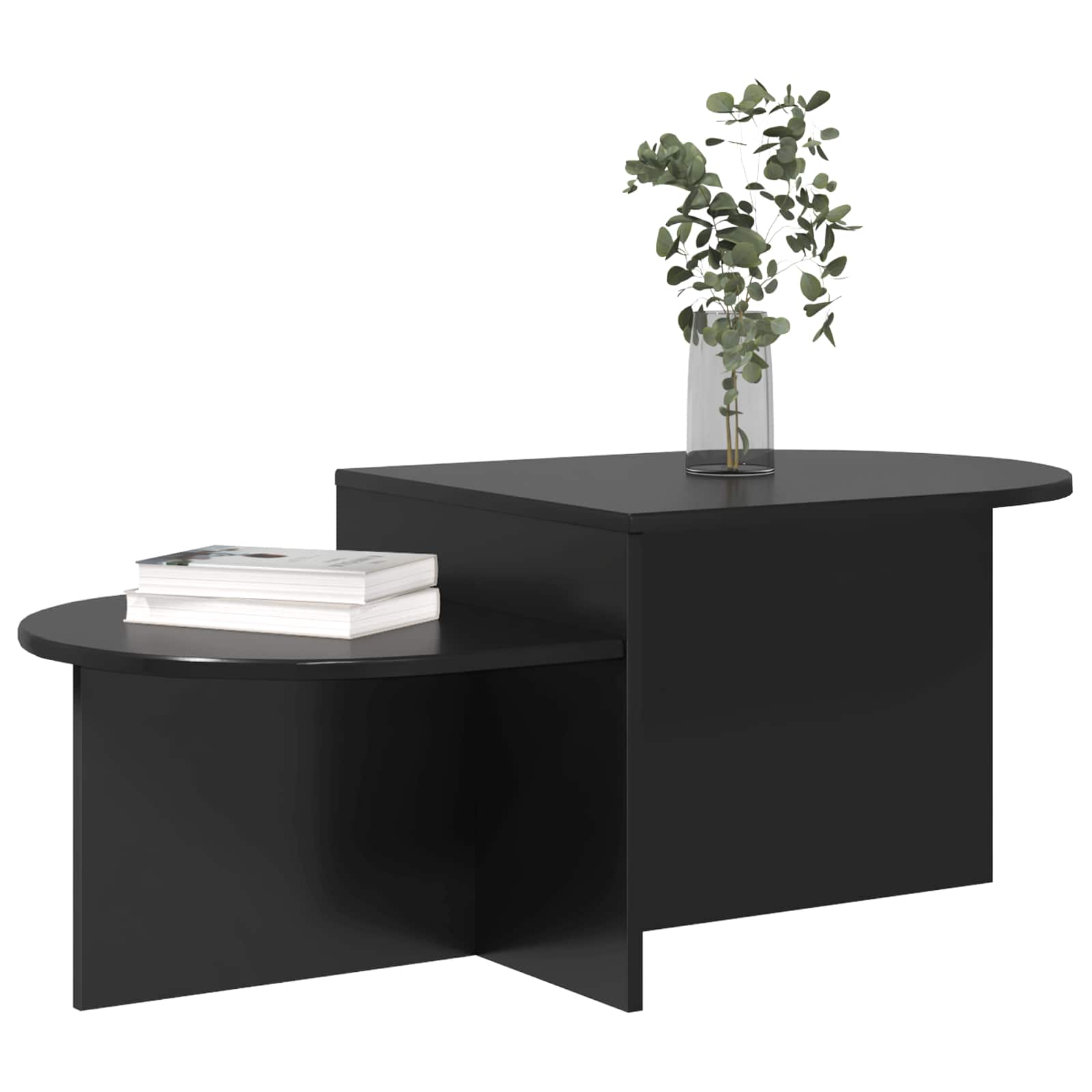 Salontafel Zwart eiken 100 x 50 x 40 cm Bewerkt hout is nu te koop bij PeponiXL, paradijselijk wonen!