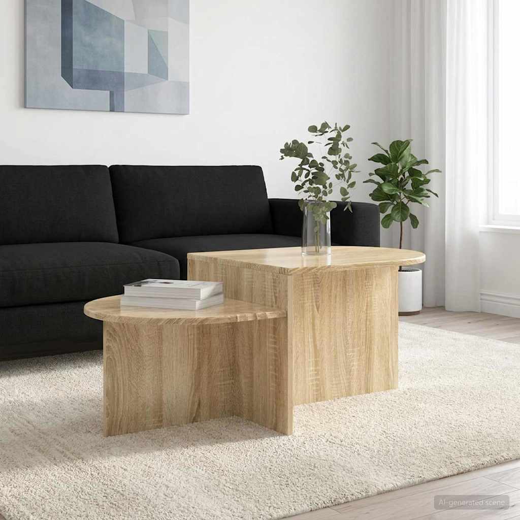 Salontafel Sonoma Eiken 100 x 50 x 40 cm Bewerkt hout is nu te koop bij PeponiXL, paradijselijk wonen!